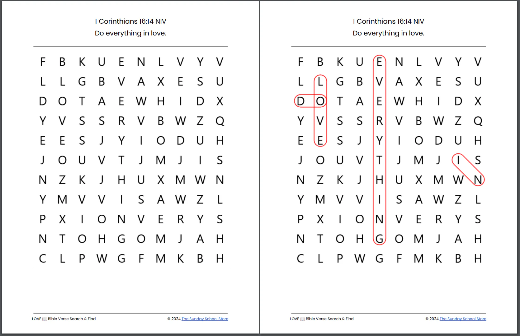 10 Free LOVE 💖  Valentine's Day Bible Word Search Puzzles [PDF Printable Download] - Image 11