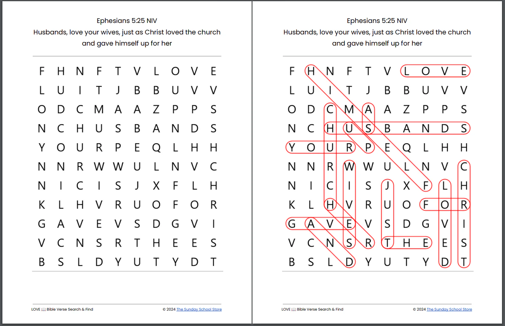 10 Free LOVE 💖  Valentine's Day Bible Word Search Puzzles [PDF Printable Download] - Image 4