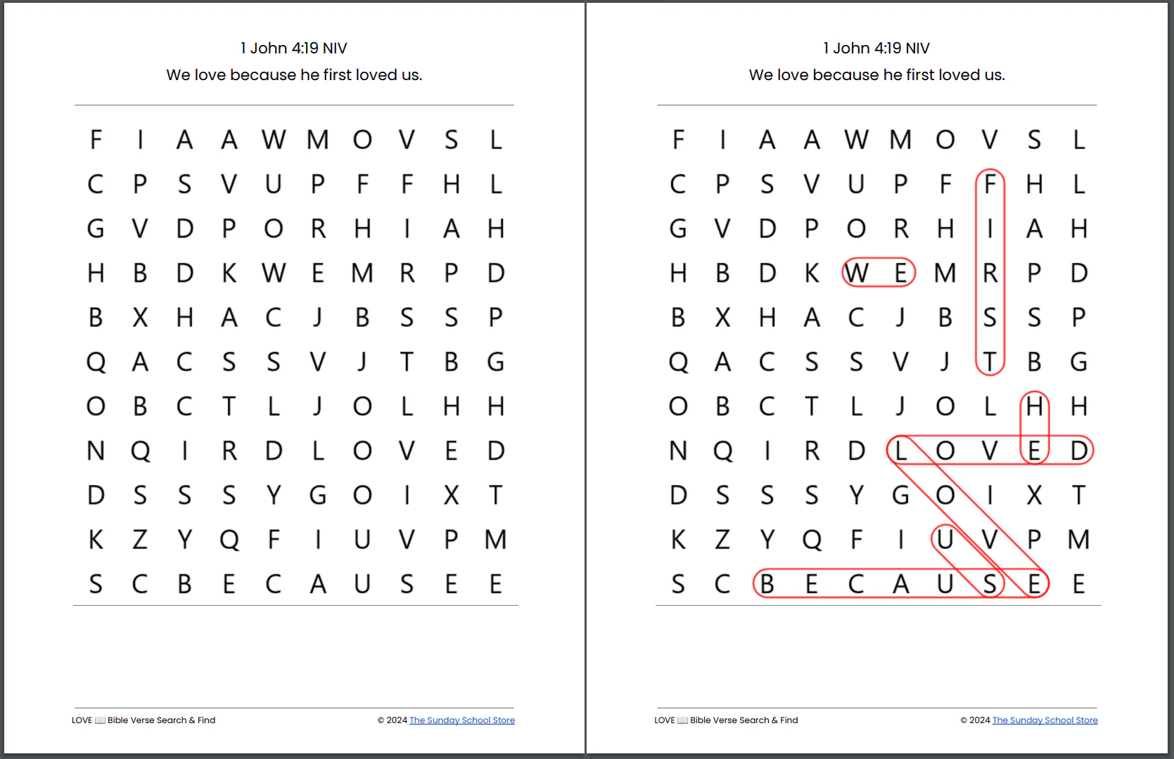 10 Free LOVE 💖  Valentine's Day Bible Word Search Puzzles [PDF Printable Download] - Image 6