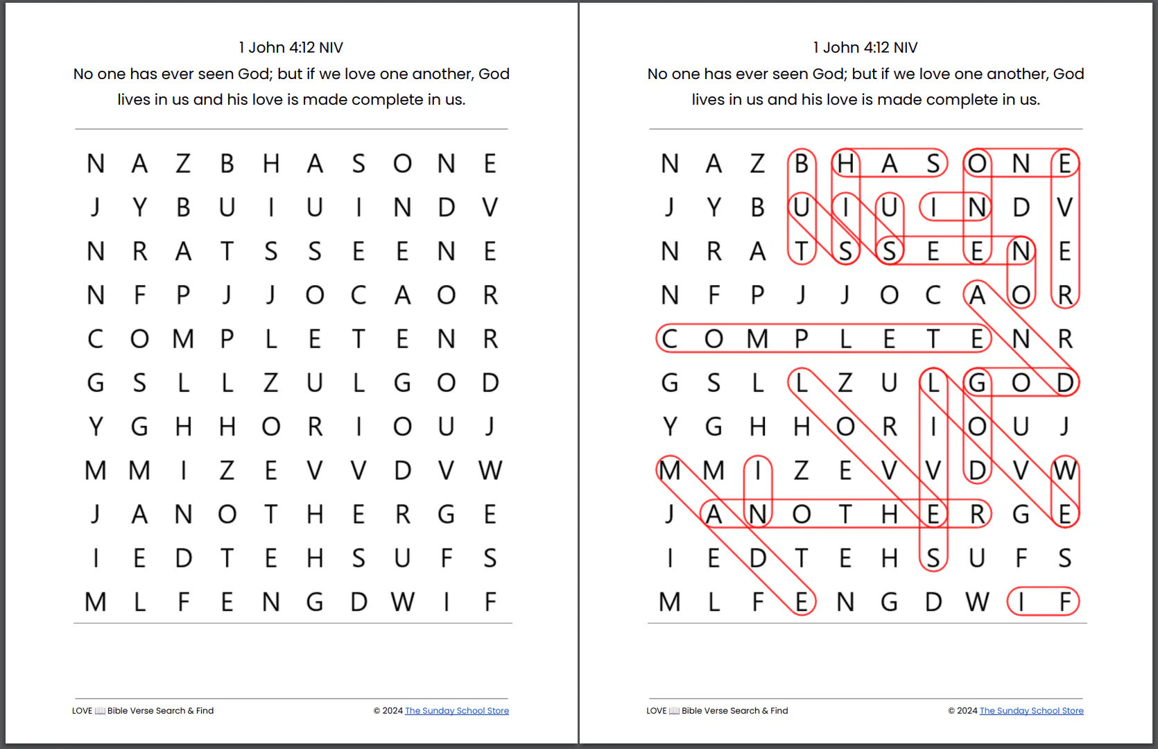 10 Free LOVE 💖  Valentine's Day Bible Word Search Puzzles [PDF Printable Download] - Image 9