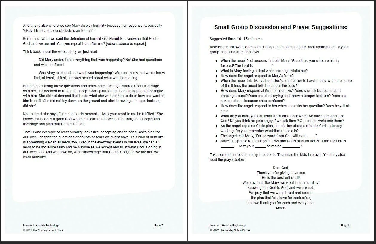 Humble Beginnings: 4-Week Children’s Ministry Curriculum - Image 8