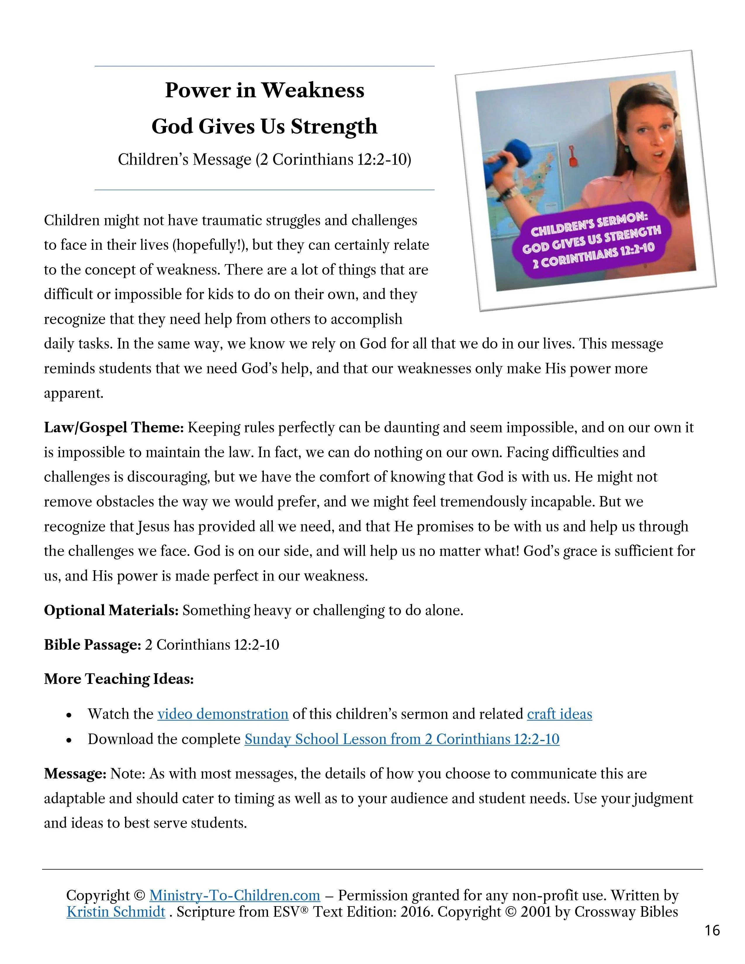 50 Object Lesson Children's Sermon Bundle (Free Download) - Image 3