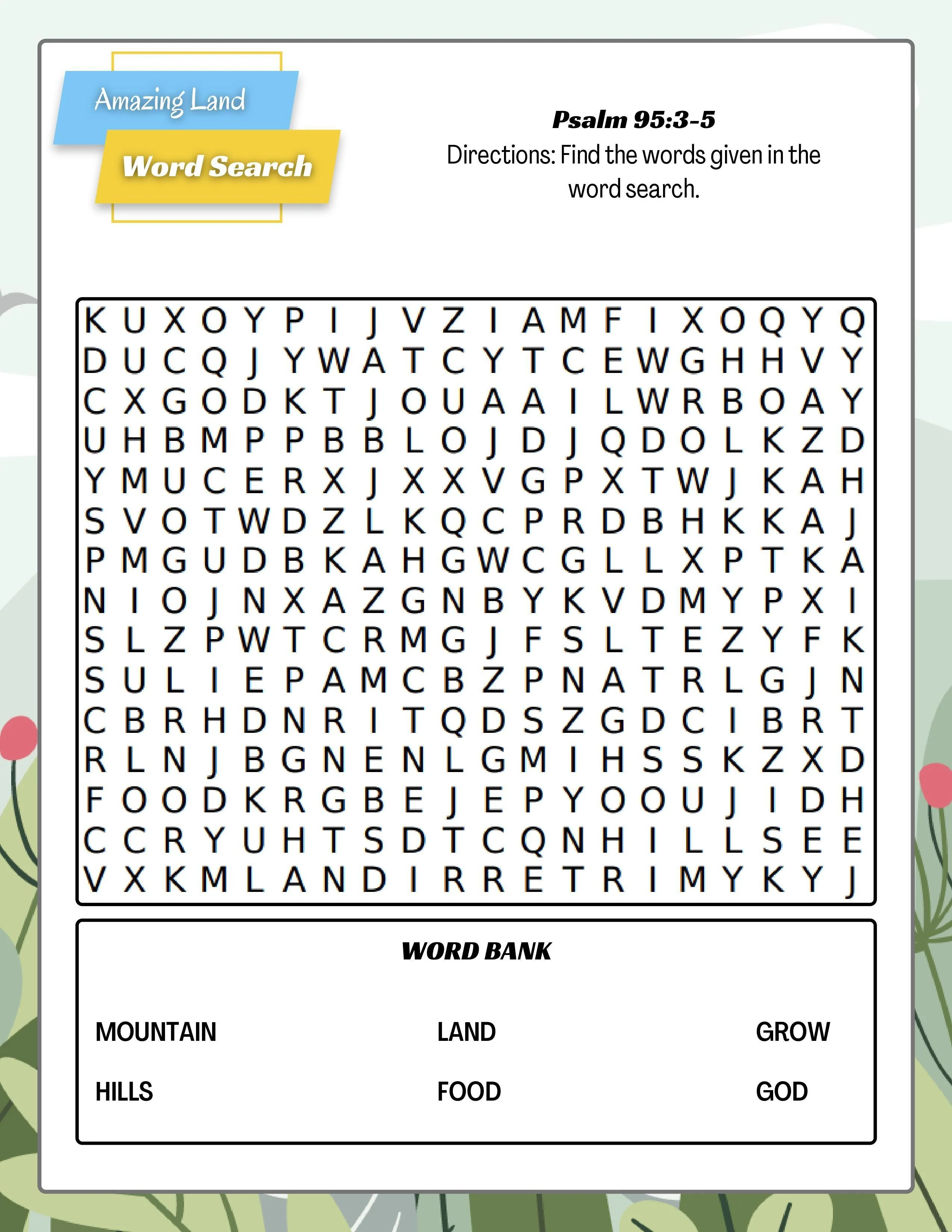 Amazing Nature: 7-Lesson Sunday School Curriculum (download only) - Image 11