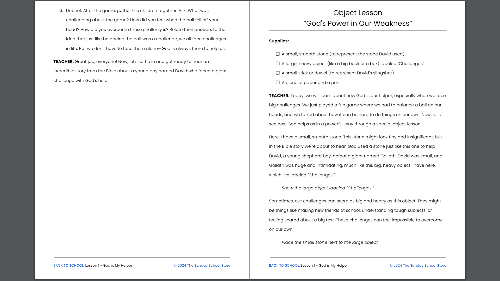 Back To School: 4-Lesson Sunday School Curriculum for Children’s Ministry - Image 4