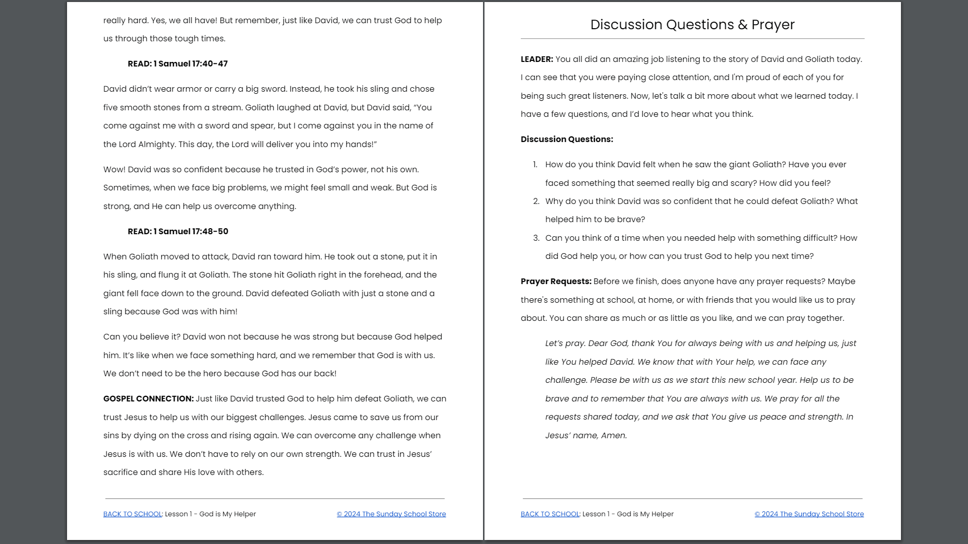 Back To School: 4-Lesson Sunday School Curriculum for Children’s Ministry - Image 6