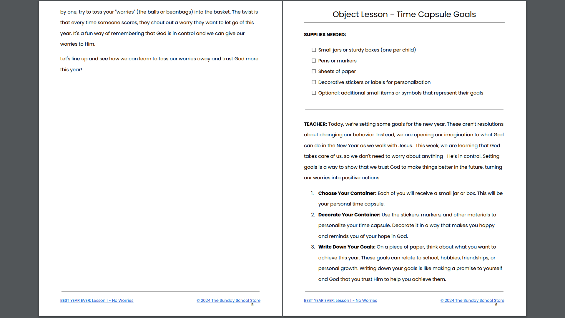 BEST YEAR EVER: 4-Week Children's Ministry Curriculum - Image 4