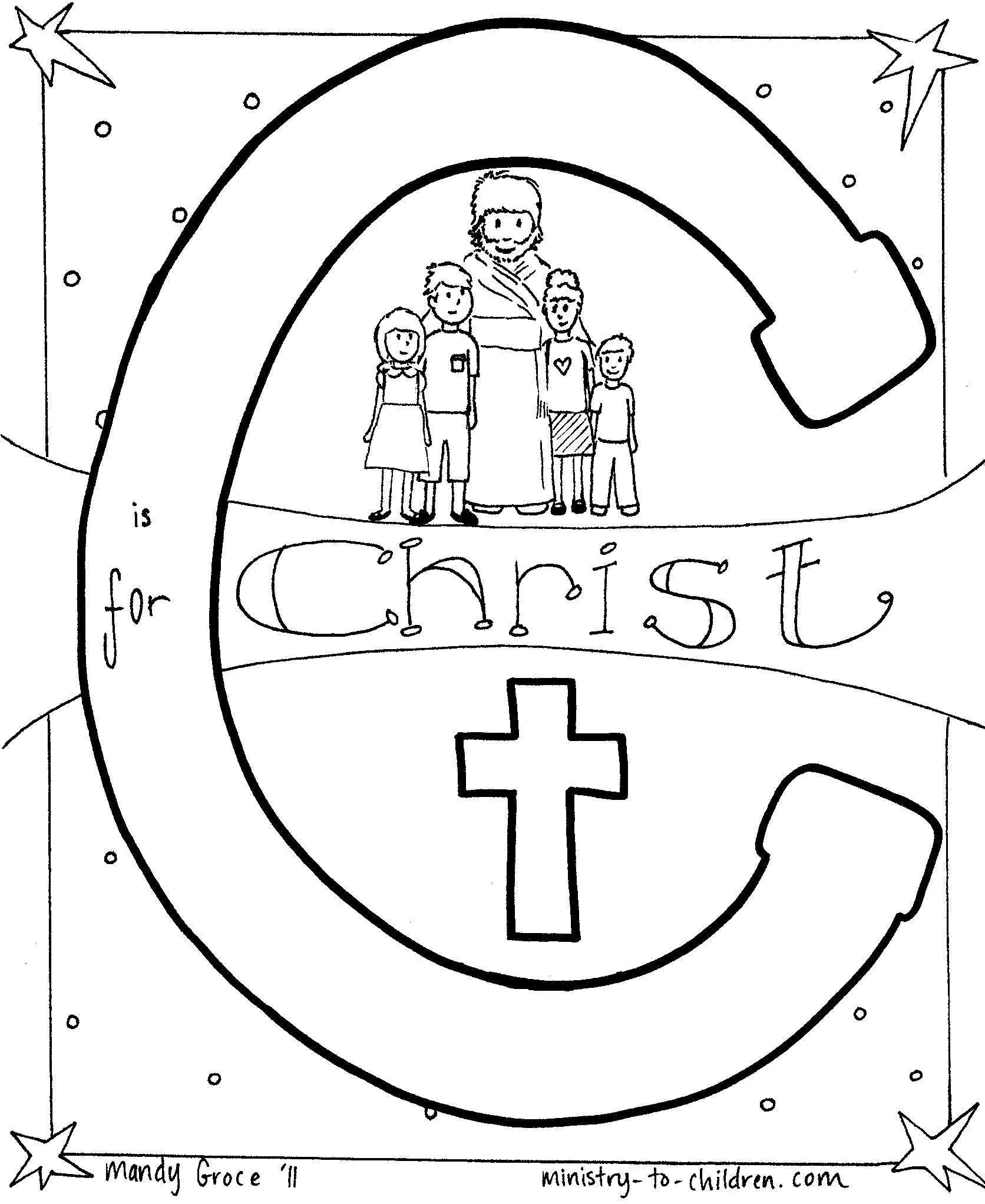 Bible Alphabet Coloring Pages (26 pages) download only - Image 7