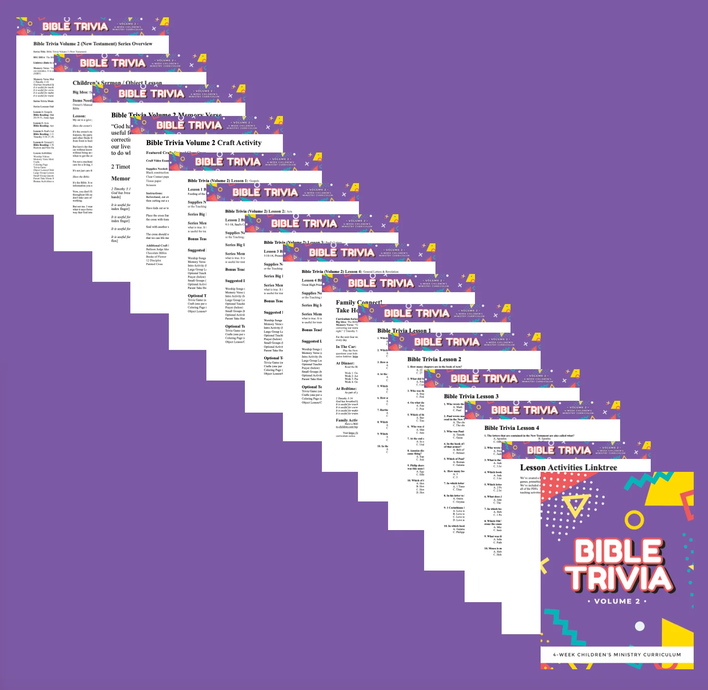 Bible Trivia Volume 2 (New Testament) 4-Week Childrenâs Ministry Curriculum - Image 3