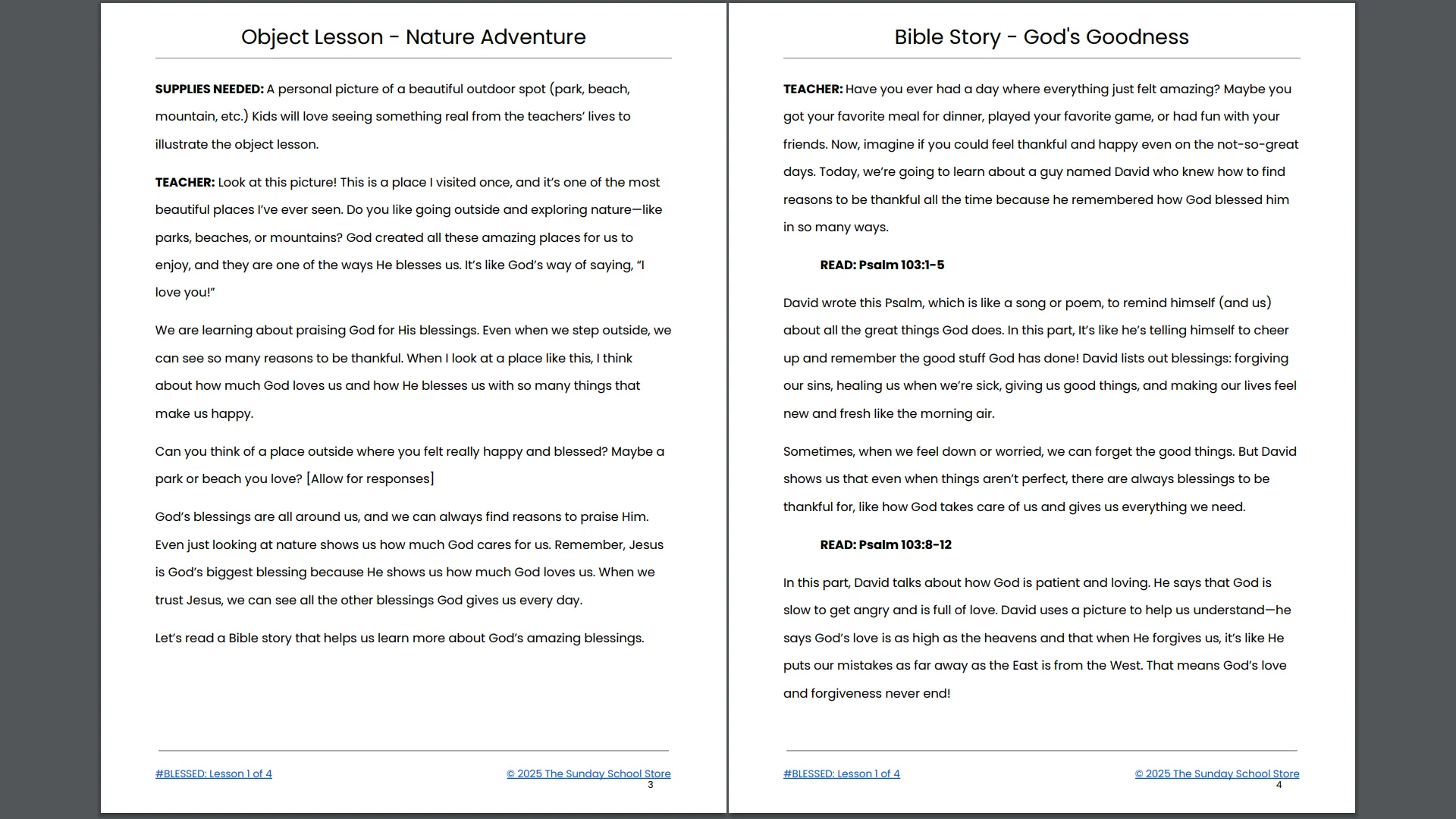 NEW 2025 #BLESSED 4-Week Children's Ministry Curriculum - Image 4