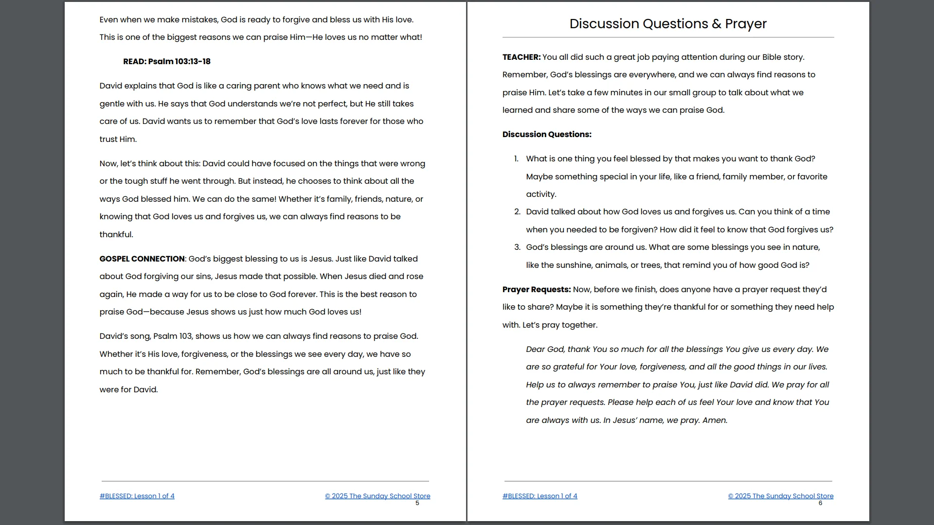 NEW 2025 #BLESSED 4-Week Children's Ministry Curriculum - Image 5