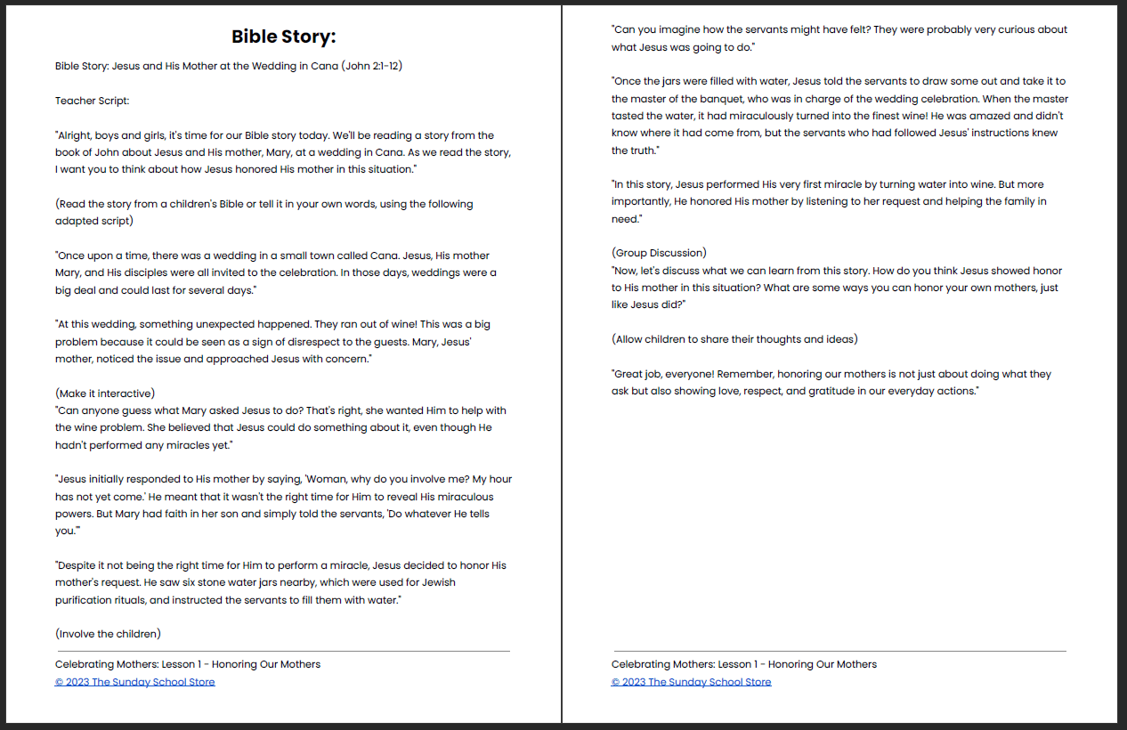Celebrating Mothers: 4-Week Children's Ministry Curriculum - Image 5
