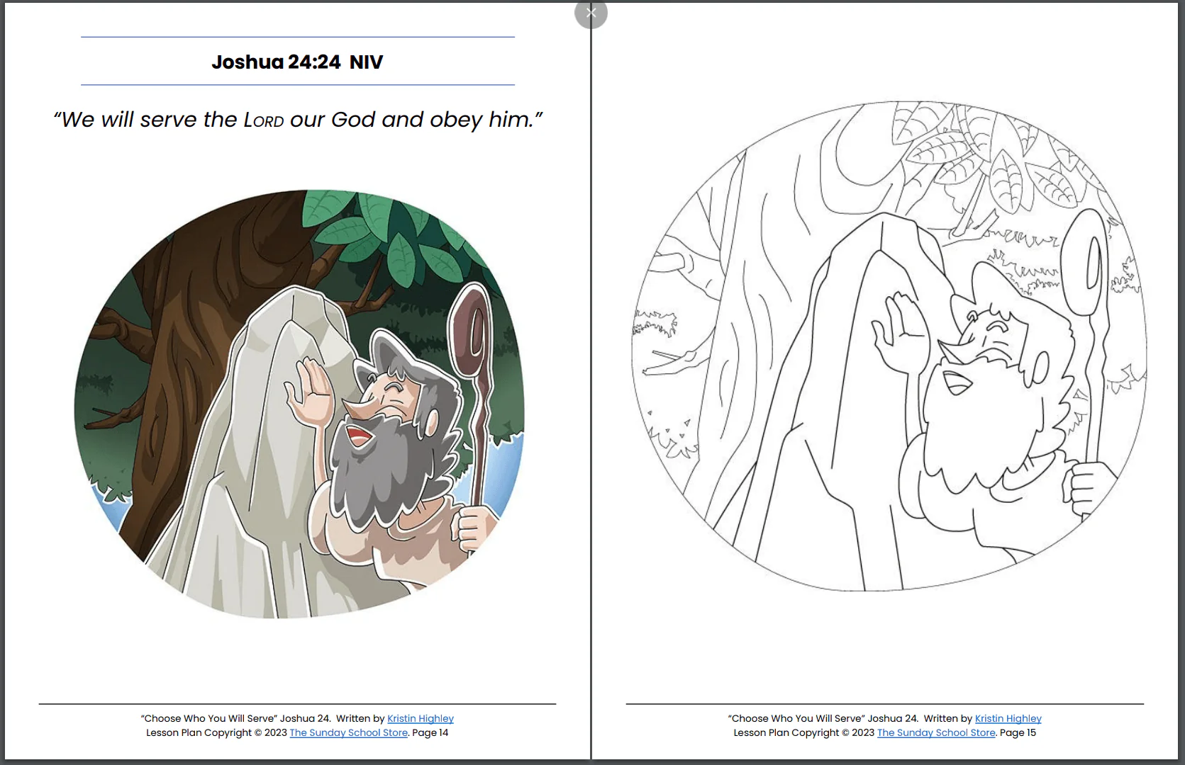 Choose Who You Will Serve (Joshua 24) Printable Bible Lesson & Sunday School Activities - Image 3