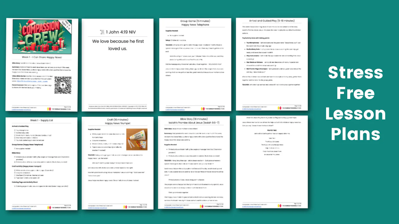 Compassion Crew: 4-Week Preschool Christmas Curriculum (ages 3-5) - Image 5