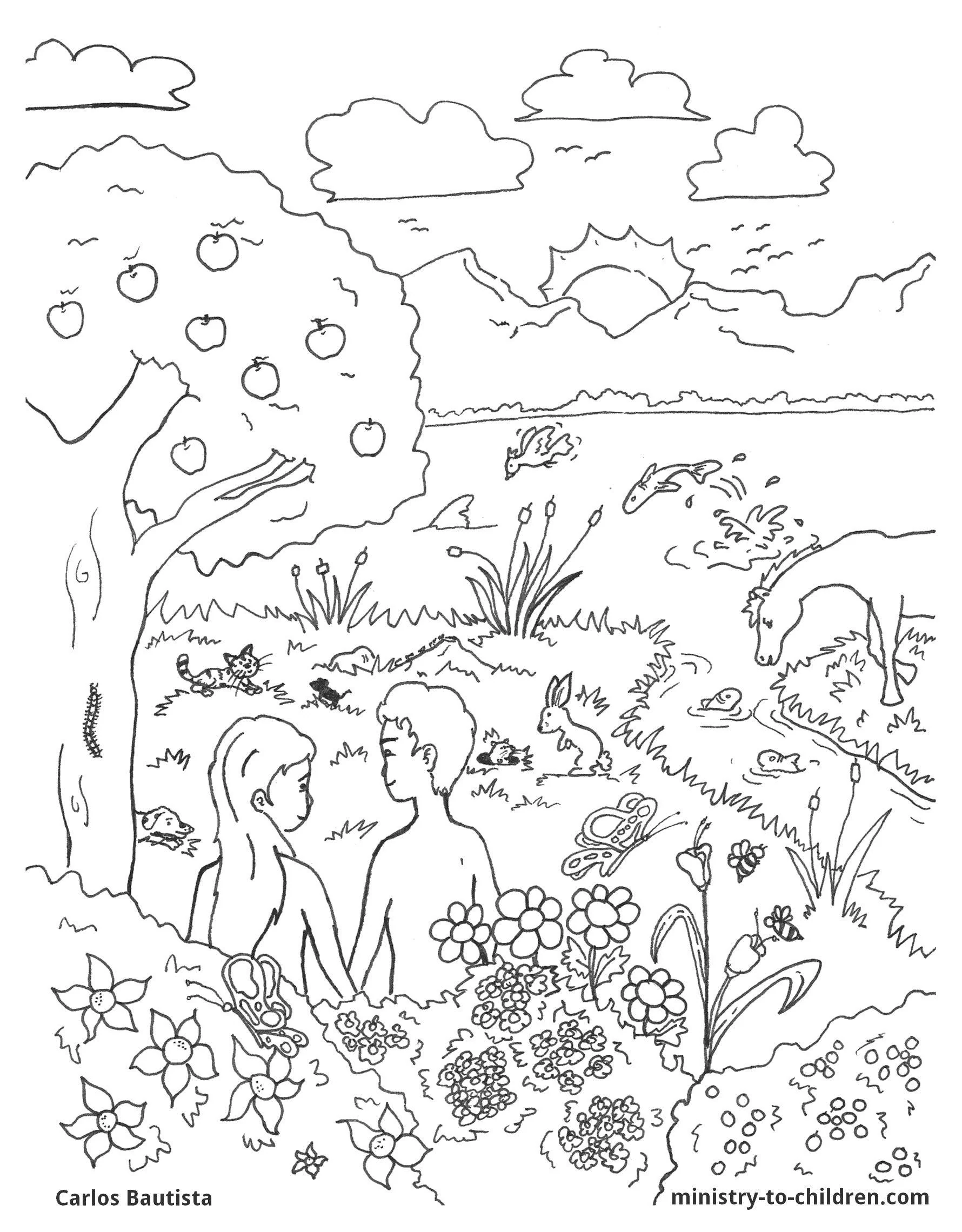 God's Good Creation - 23 Page Coloring Book & Teacher Talking Points - Image 14