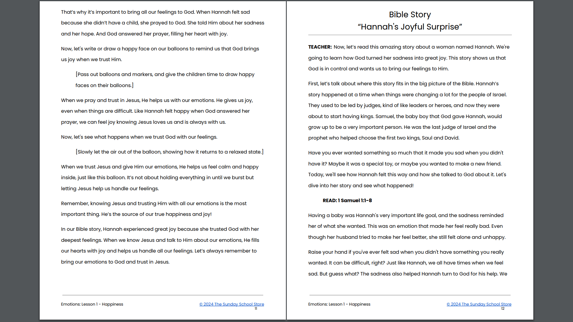EMOTIONS: 4-Week Sunday School Curriculum for Children's Ministry - Image 9