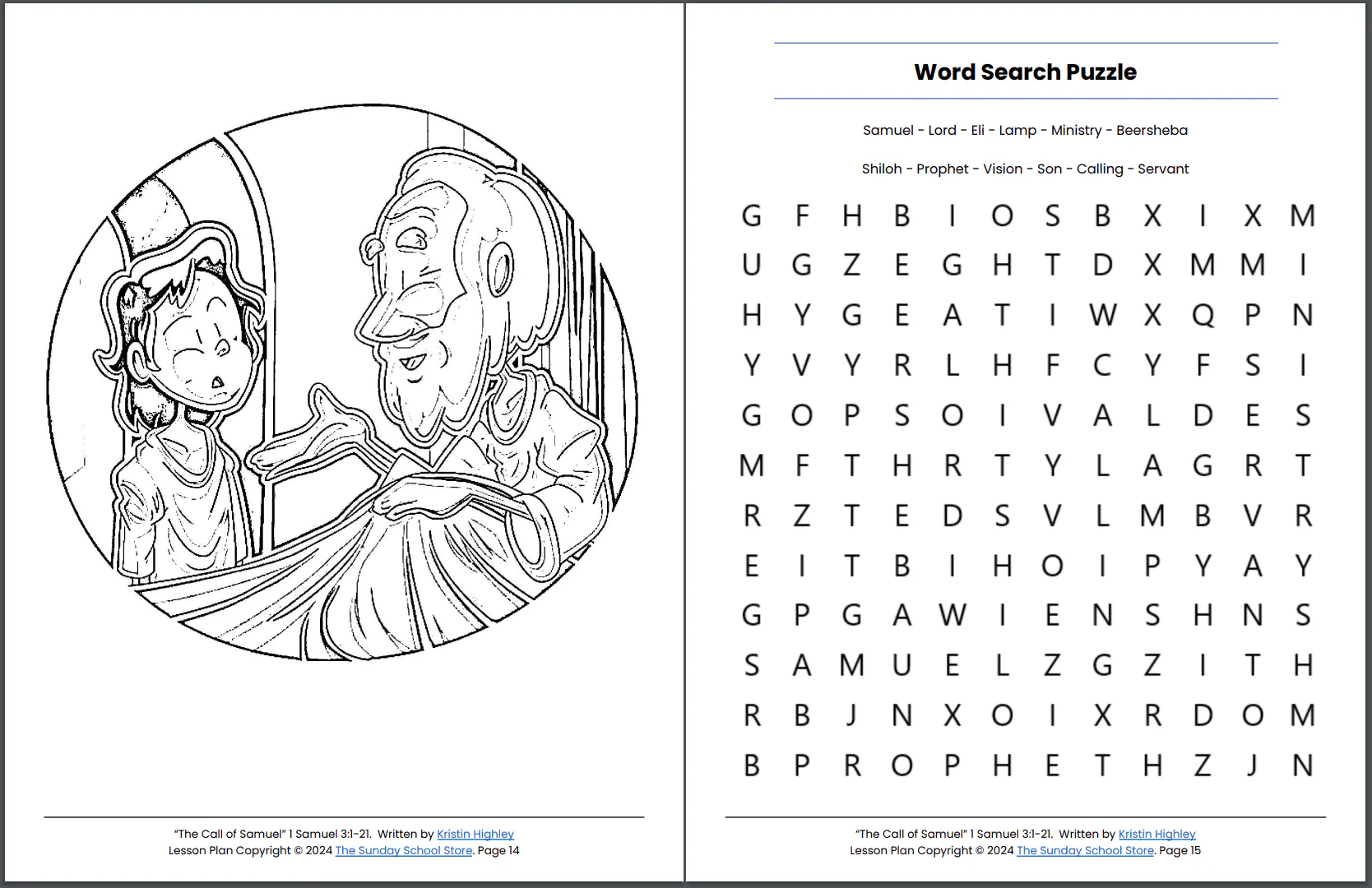 God Calls Samuel (1 Samuel 3:1-21) Printable Bible Lesson & Sunday School Activities - Image 3