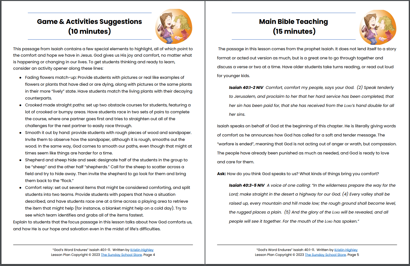 God's Word Endures (Isaiah 40:1-11) Printable Bible Lesson & Sunday School Activities - Image 6