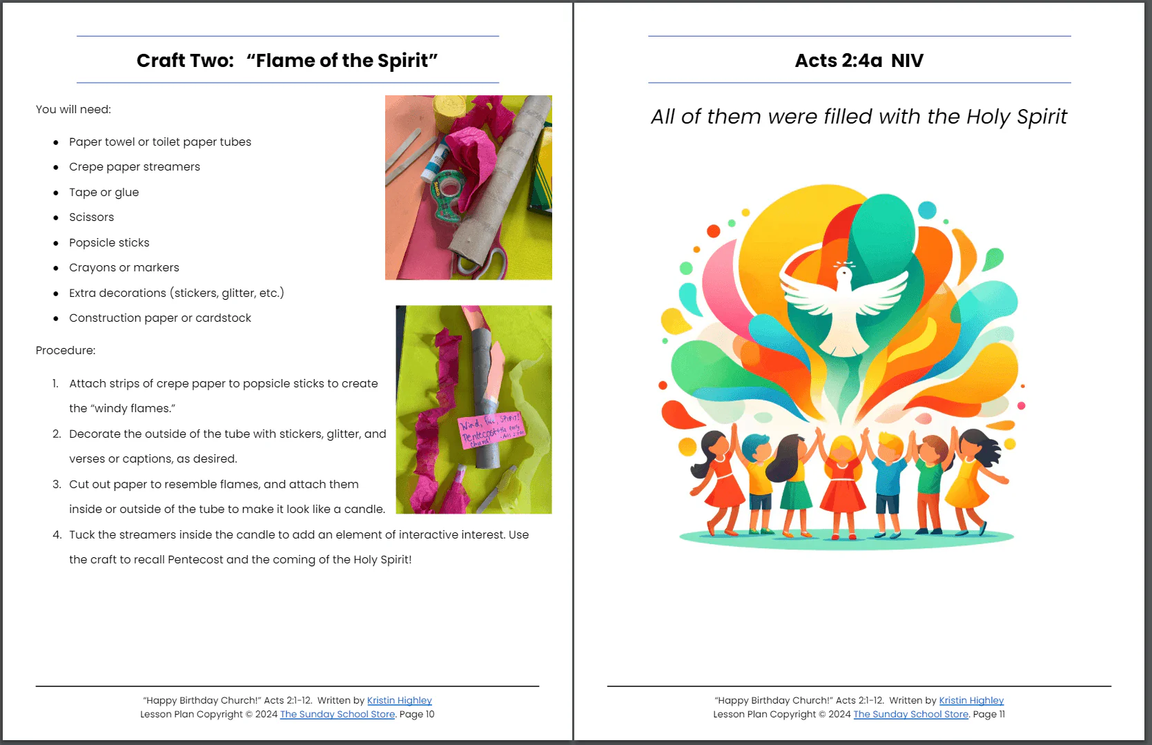 Happy Birthday Church (Acts 2:1-21) Pentecost Sunday School Lesson & Activities - Image 8