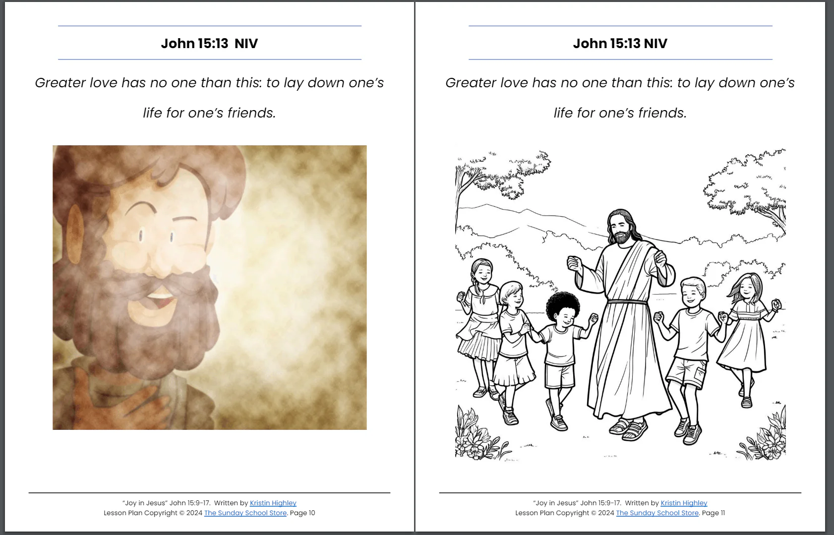 Joy in Jesus (John 15:9-17) Kids' Bible Lesson & Sunday School Activities PDF - Image 6