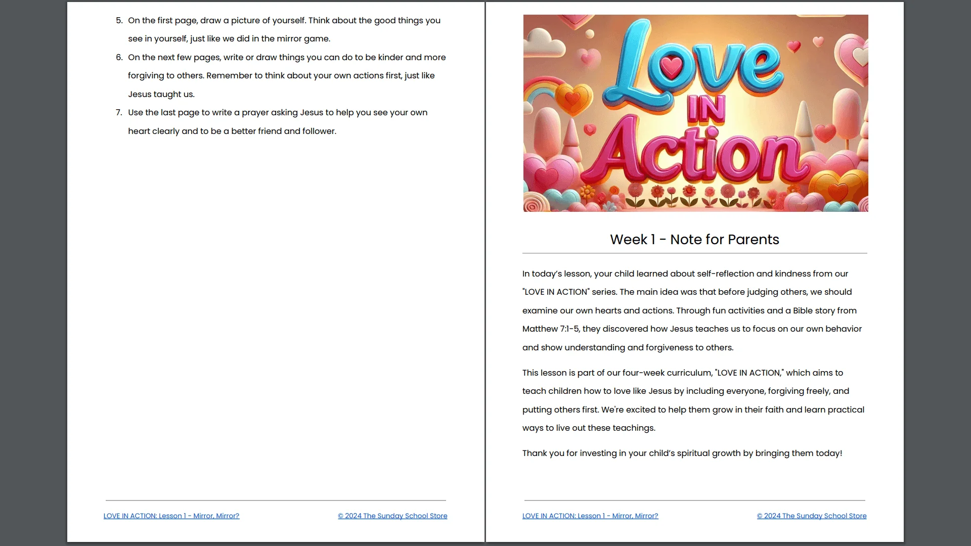 LOVE IN ACTION: 4-Lesson Valentine's Sunday School Curriculum for Children's Ministry - Image 5