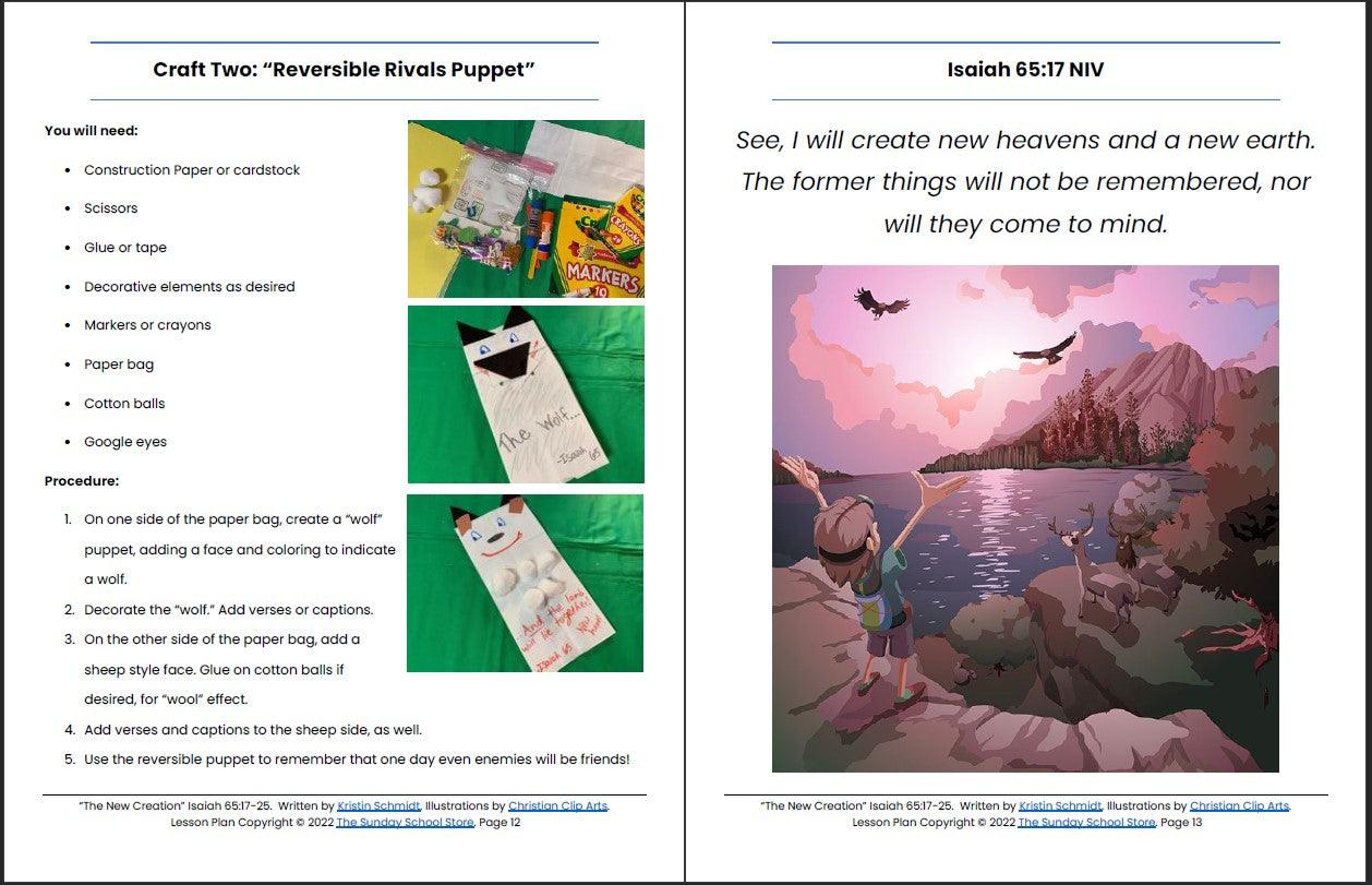 The New Creation (Isaiah 65:17-25) Printable Bible Lesson & Sunday School Activities - Image 8