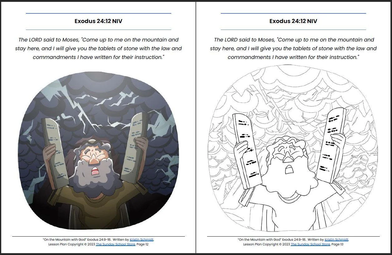 On the Mountain with God (Exodus 24:9-18) Printable Bible Lesson & Sunday School Activities - Image 8