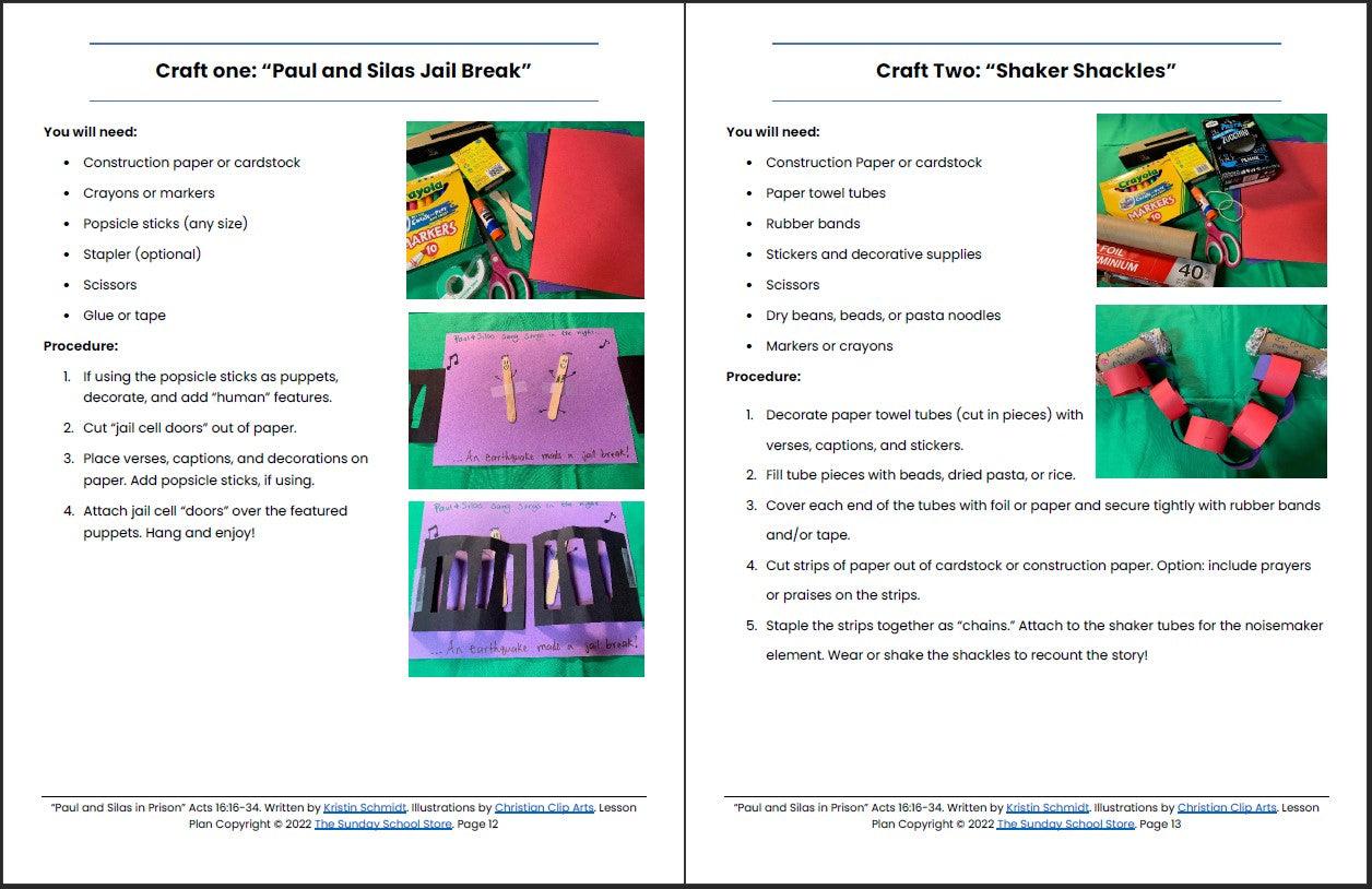 Paul and Silas in Prison (Acts 16:16-34) Printable Bible Lesson & Sunday School Activities - Image 8