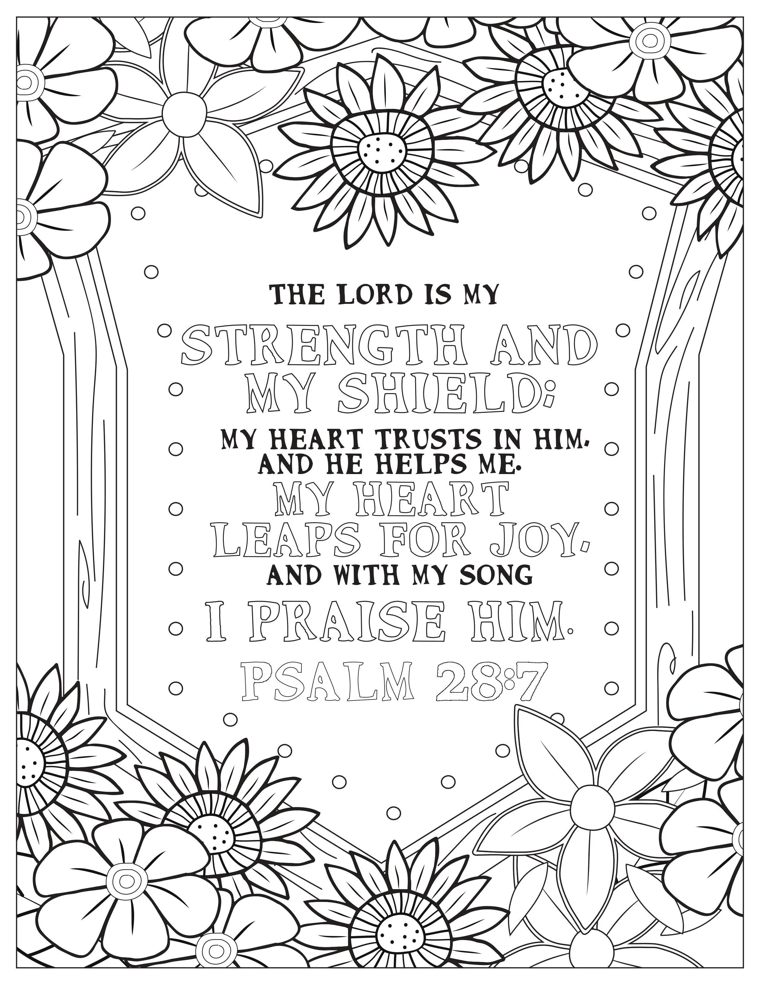 Book of Psalms: 37 Page Bible Coloring Book (download only) - Image 10