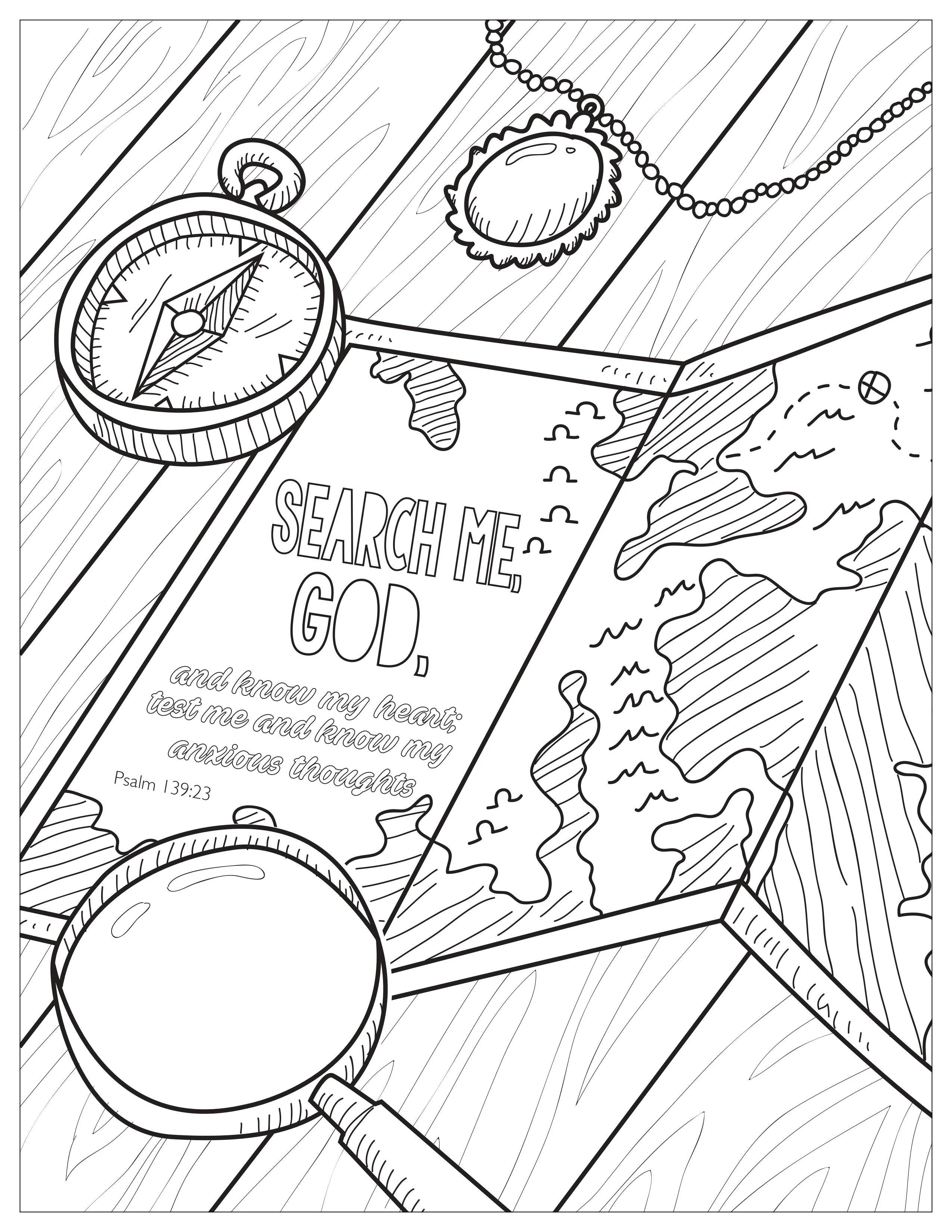 Book of Psalms: 37 Page Bible Coloring Book (download only) - Image 14