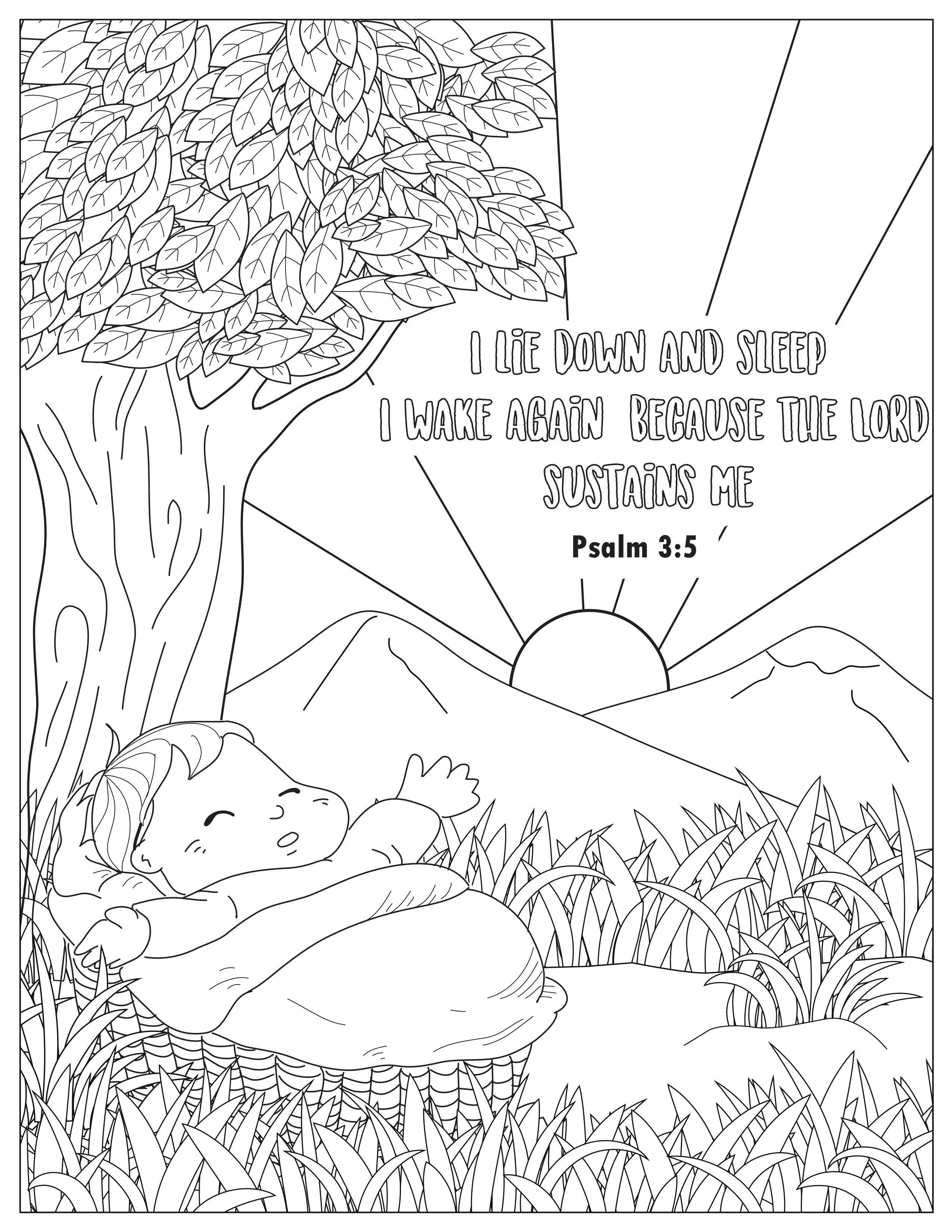 Book of Psalms: 37 Page Bible Coloring Book (download only) - Image 17