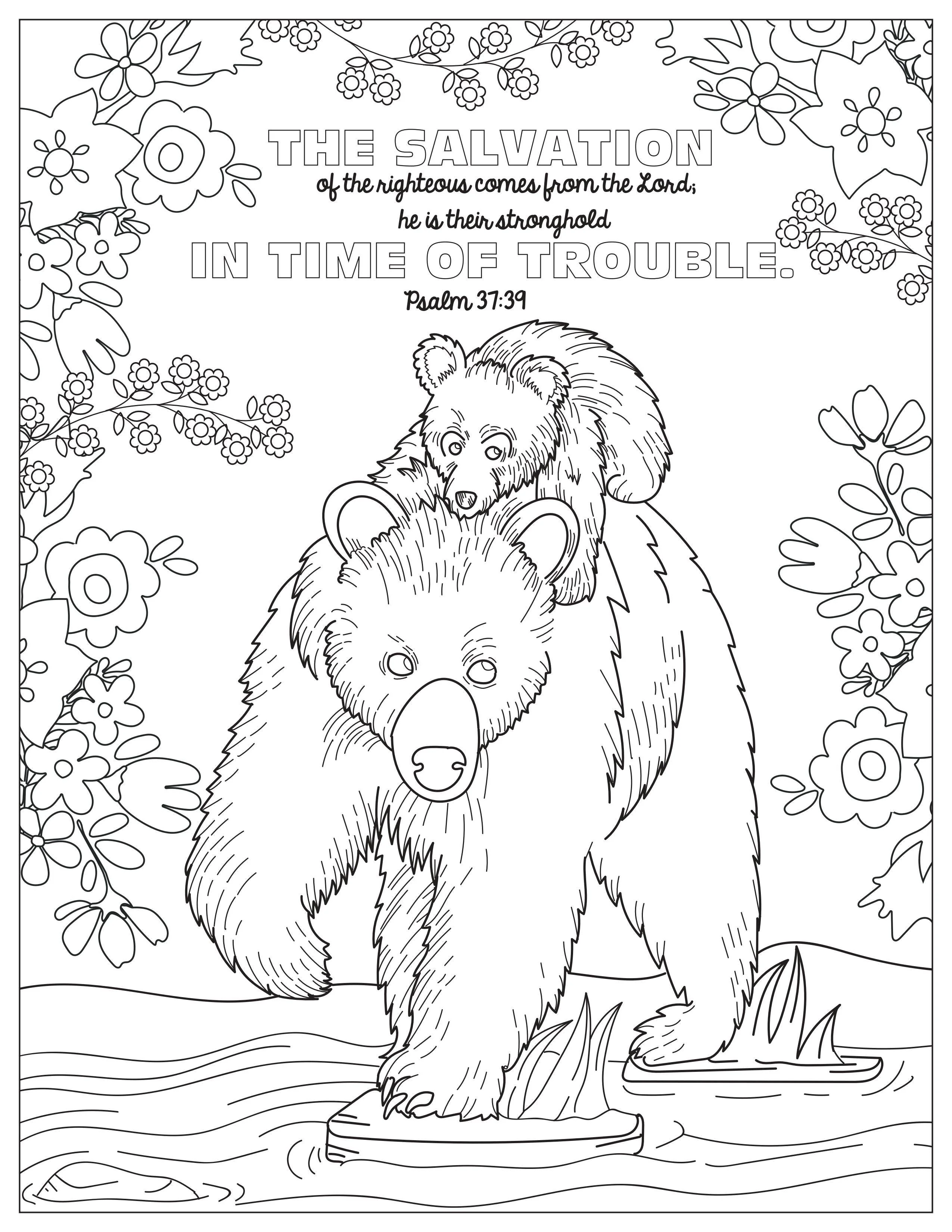 Book of Psalms: 37 Page Bible Coloring Book (download only) - Image 21