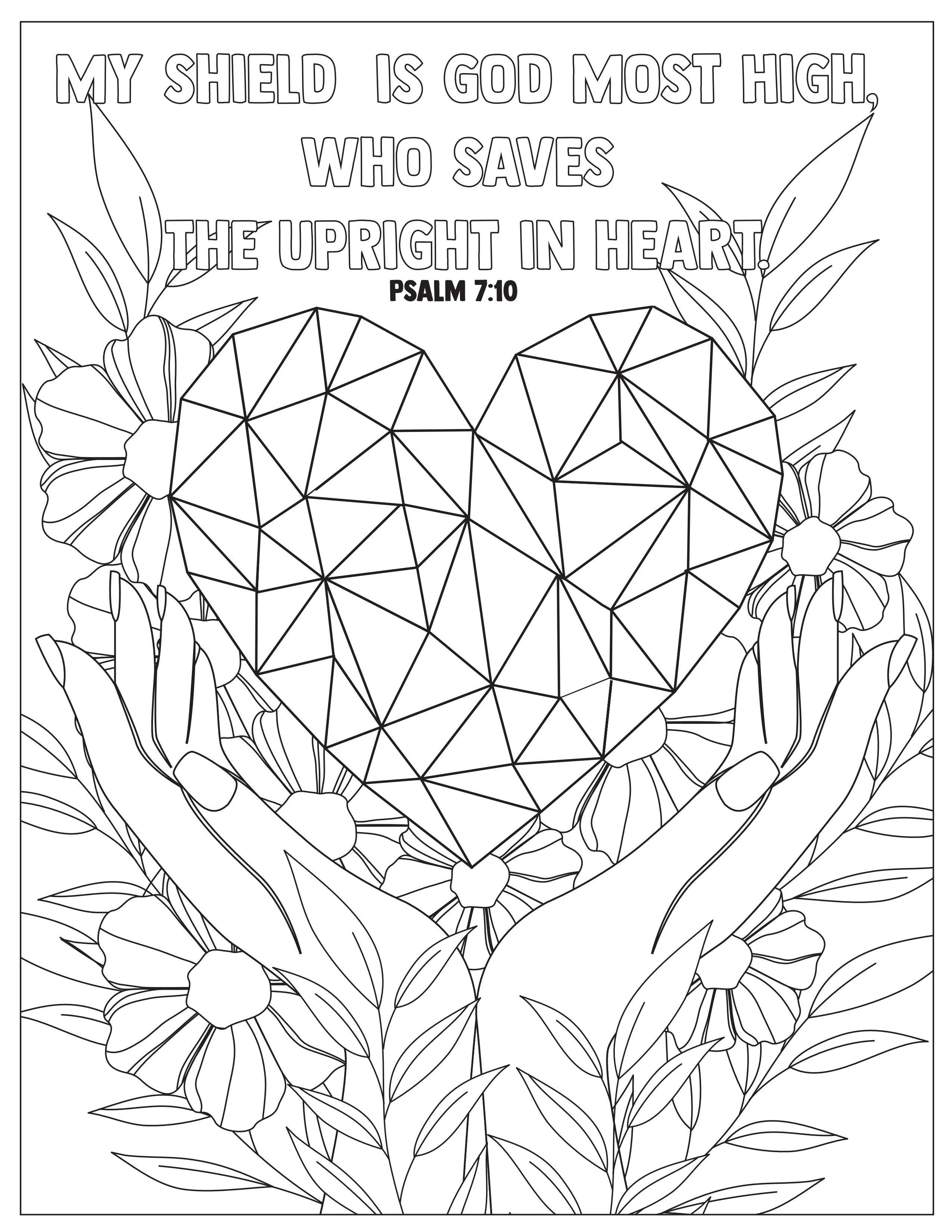 Book of Psalms: 37 Page Bible Coloring Book (download only) - Image 22