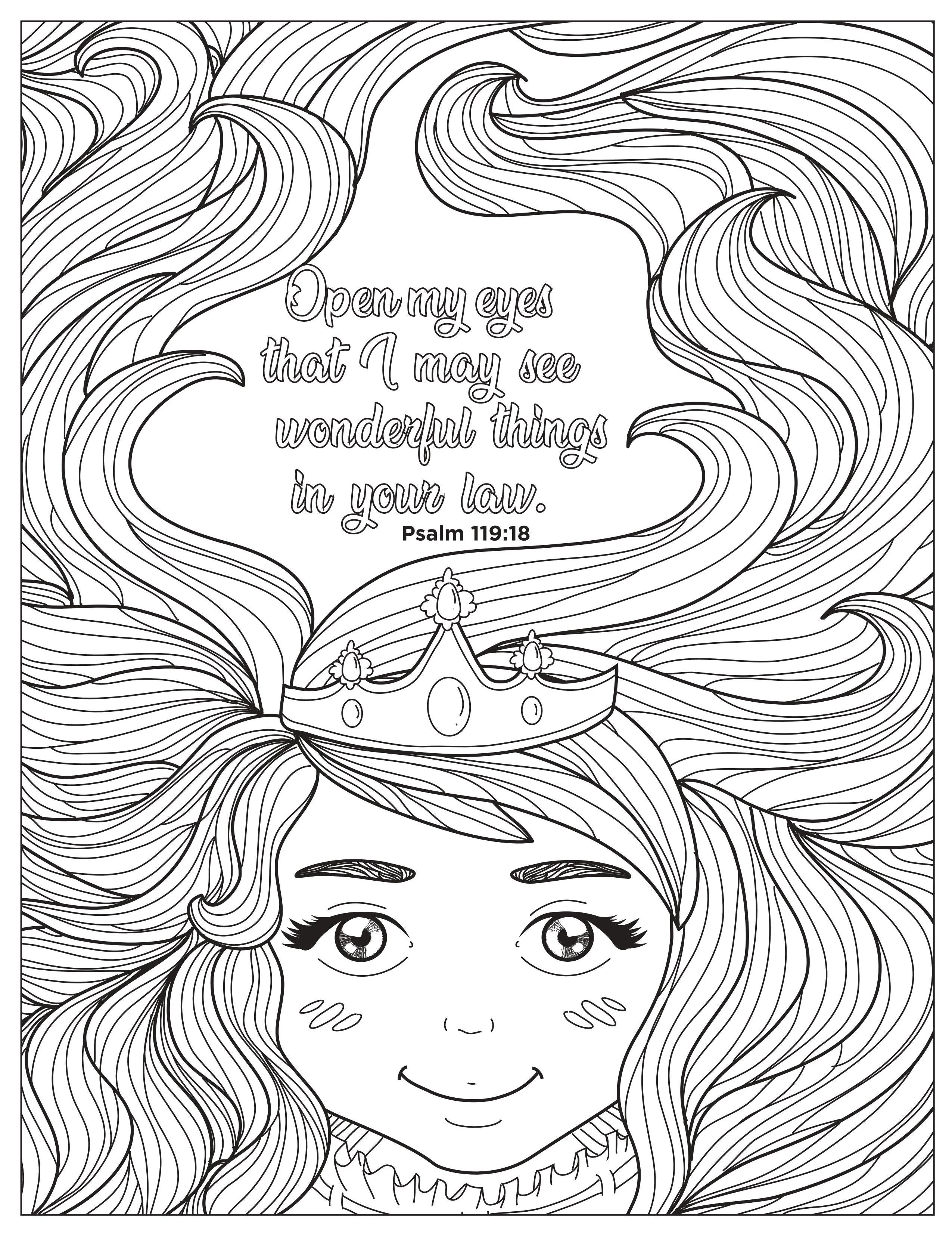 Book of Psalms: 37 Page Bible Coloring Book (download only) - Image 27