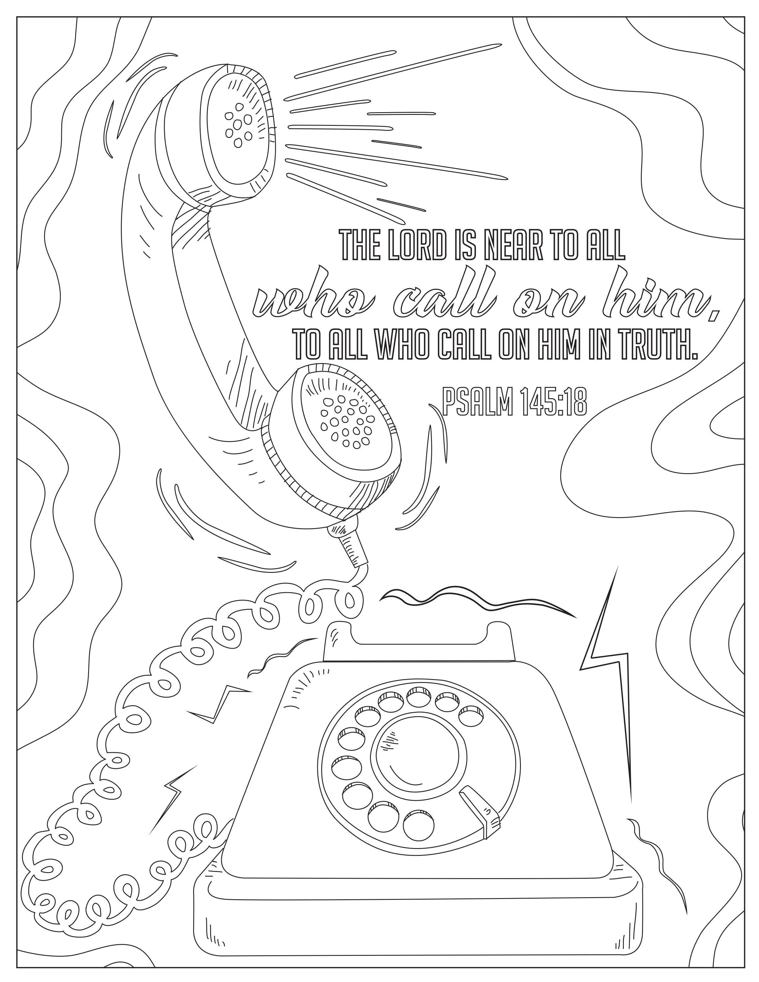 Book of Psalms: 37 Page Bible Coloring Book (download only) - Image 30