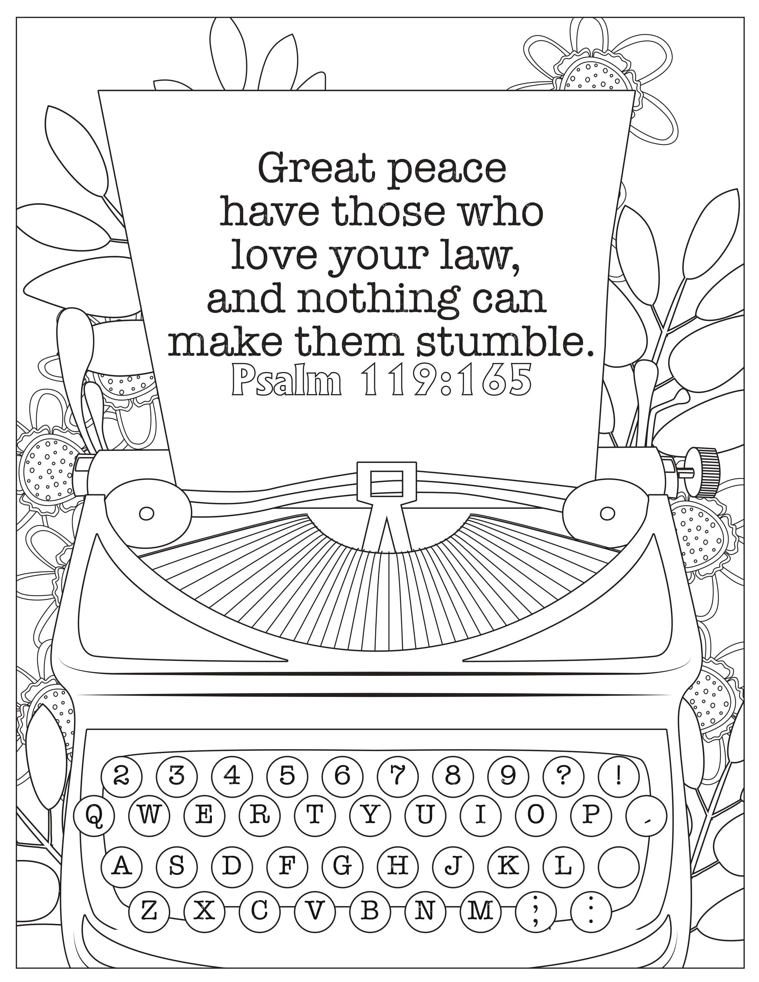 Book of Psalms: 37 Page Bible Coloring Book (download only) - Image 31