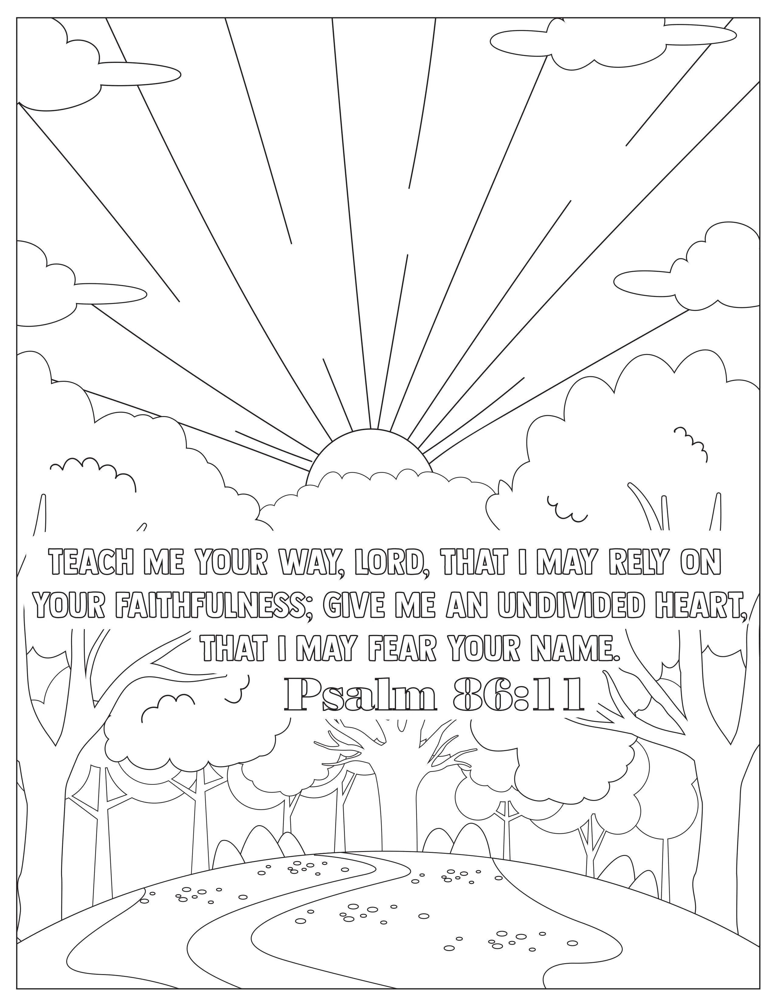 Book of Psalms: 37 Page Bible Coloring Book (download only) - Image 32