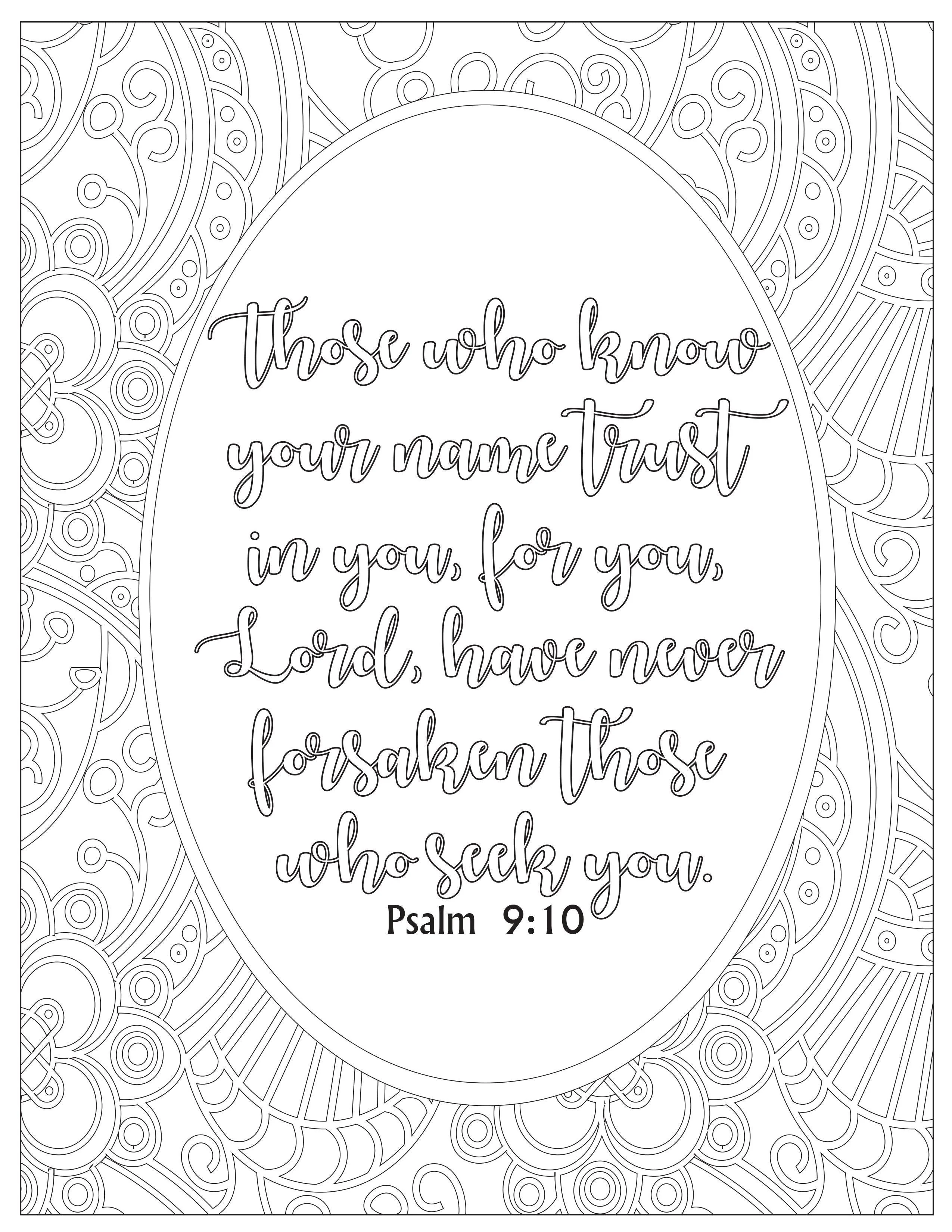 Book of Psalms: 37 Page Bible Coloring Book (download only) - Image 37