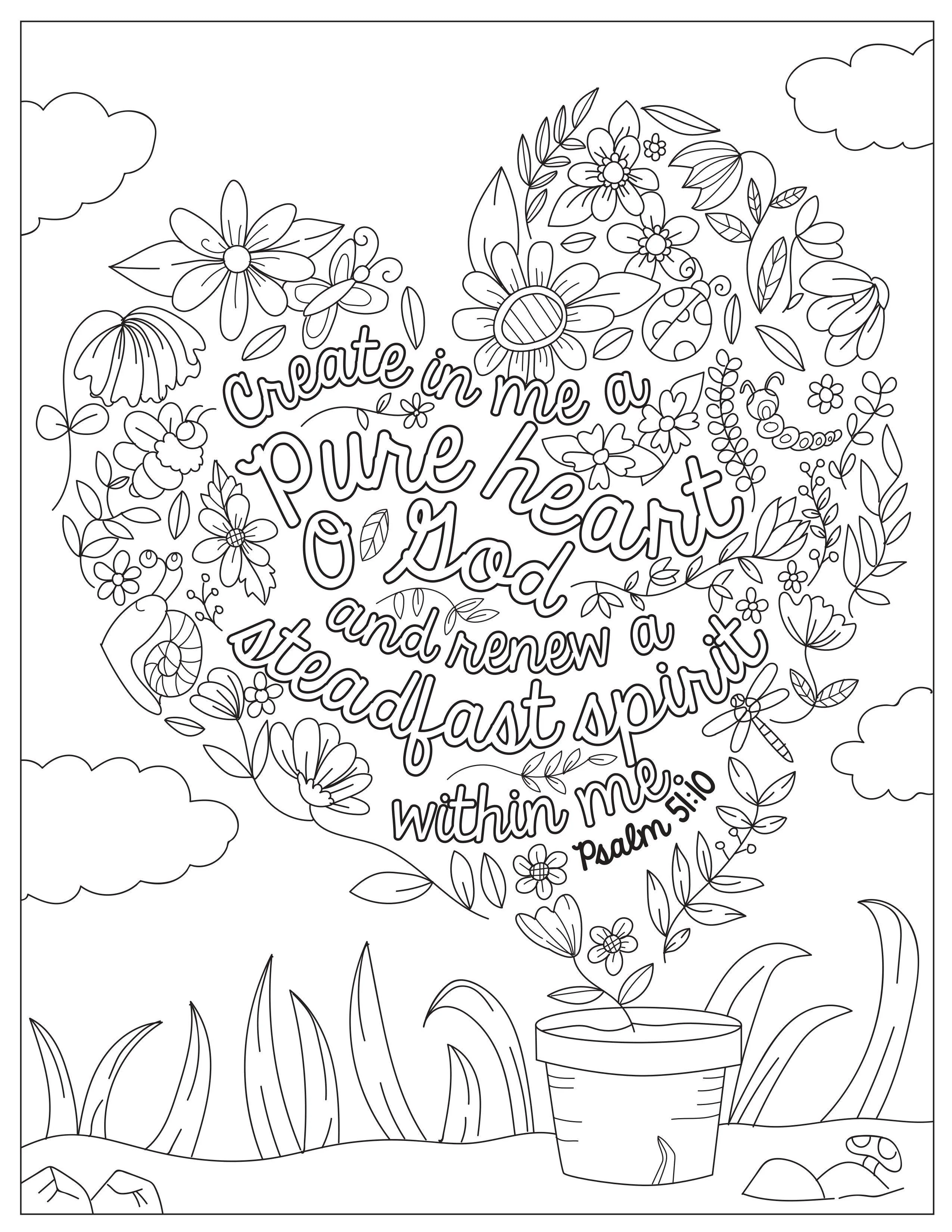 Book of Psalms: 37 Page Bible Coloring Book (download only) - Image 7