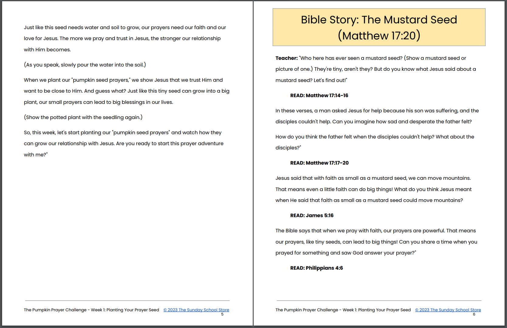 Pumpkin Prayer Challenge: 4-Lesson Sunday School Curriculum for Kids - Image 13