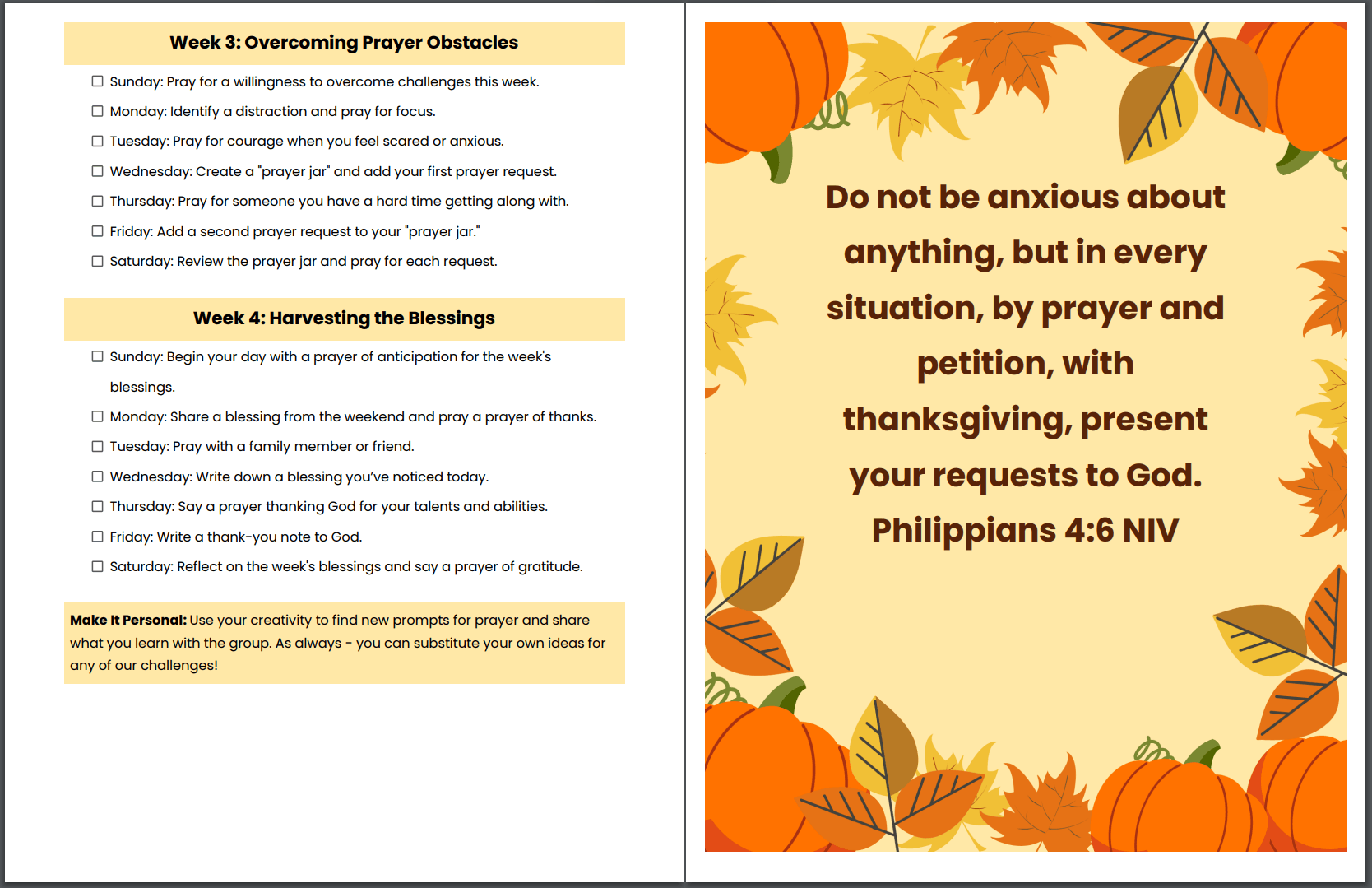 Pumpkin Prayer Challenge: 4-Lesson Sunday School Curriculum for Kids - Image 4