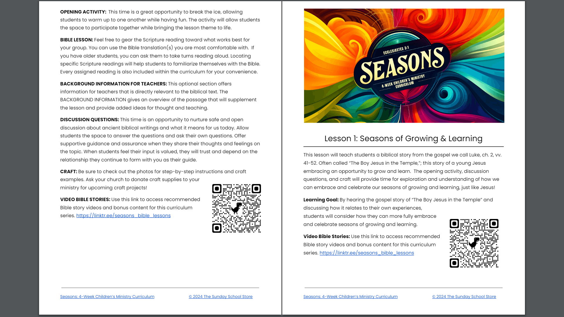 Seasons of Faith: 4-Week Sunday School Curriculum for Children’s Ministry - Image 3
