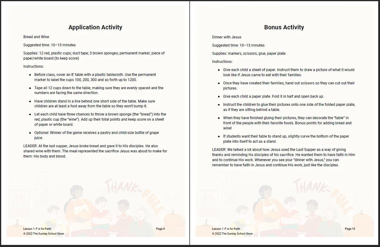 ThankFULL 4-Lesson Thanksgiving Curriculum for Children's Ministry - Image 7