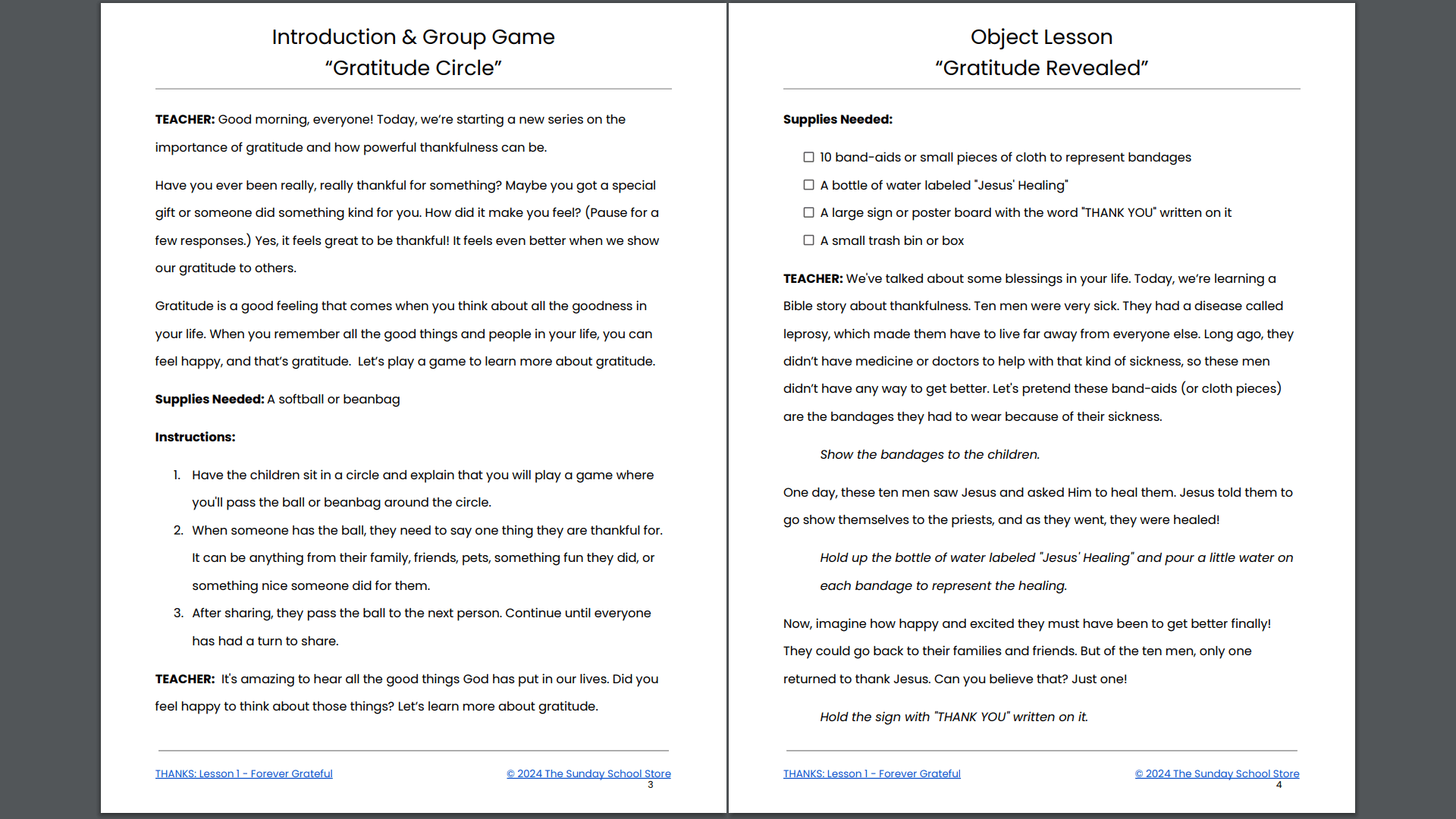 Thanks: 4-Lesson Thanksgiving Sunday School Curriculum (ages 6-12) - Image 6