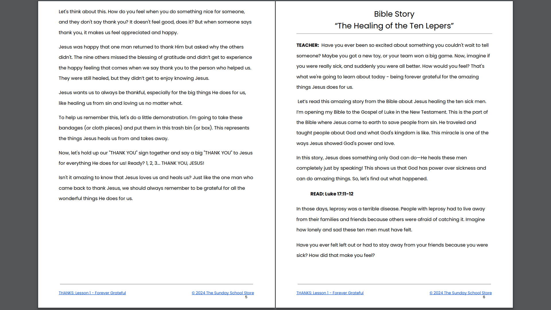 Thanks: 4-Lesson Thanksgiving Sunday School Curriculum (ages 6-12) - Image 7