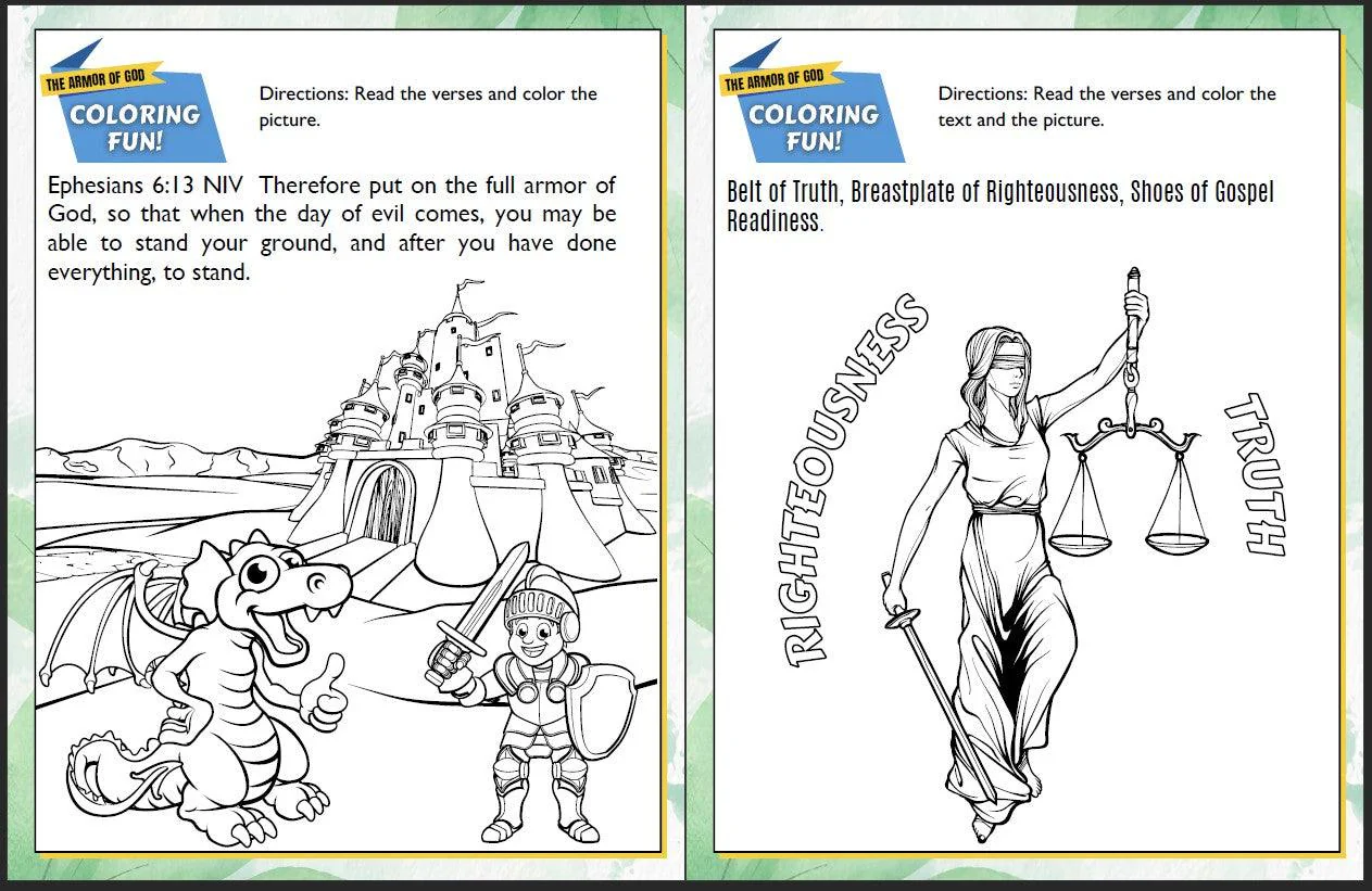 The Armor of God (Ephesians 6:10-20) Printable Bible Lesson & Sunday School Activities - Image 11