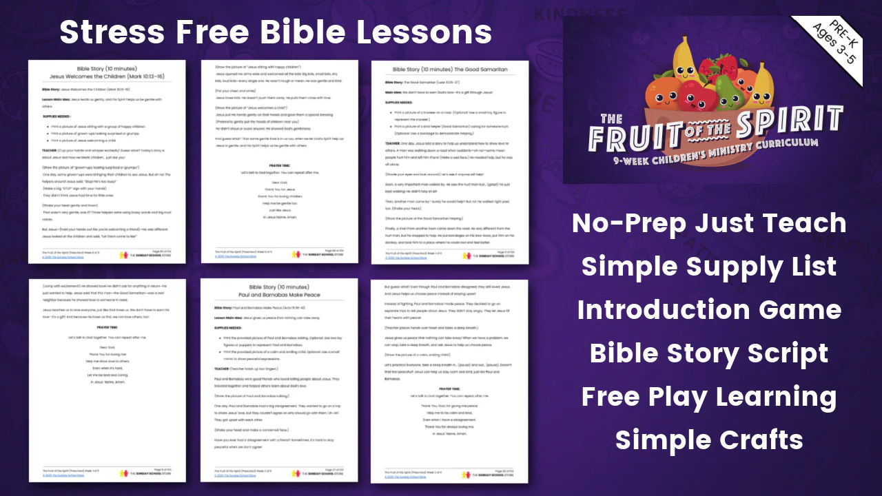 The Fruit of the Spirit: 9-Week Preschool Ministry Curriculum (ages 3-5) - Image 8