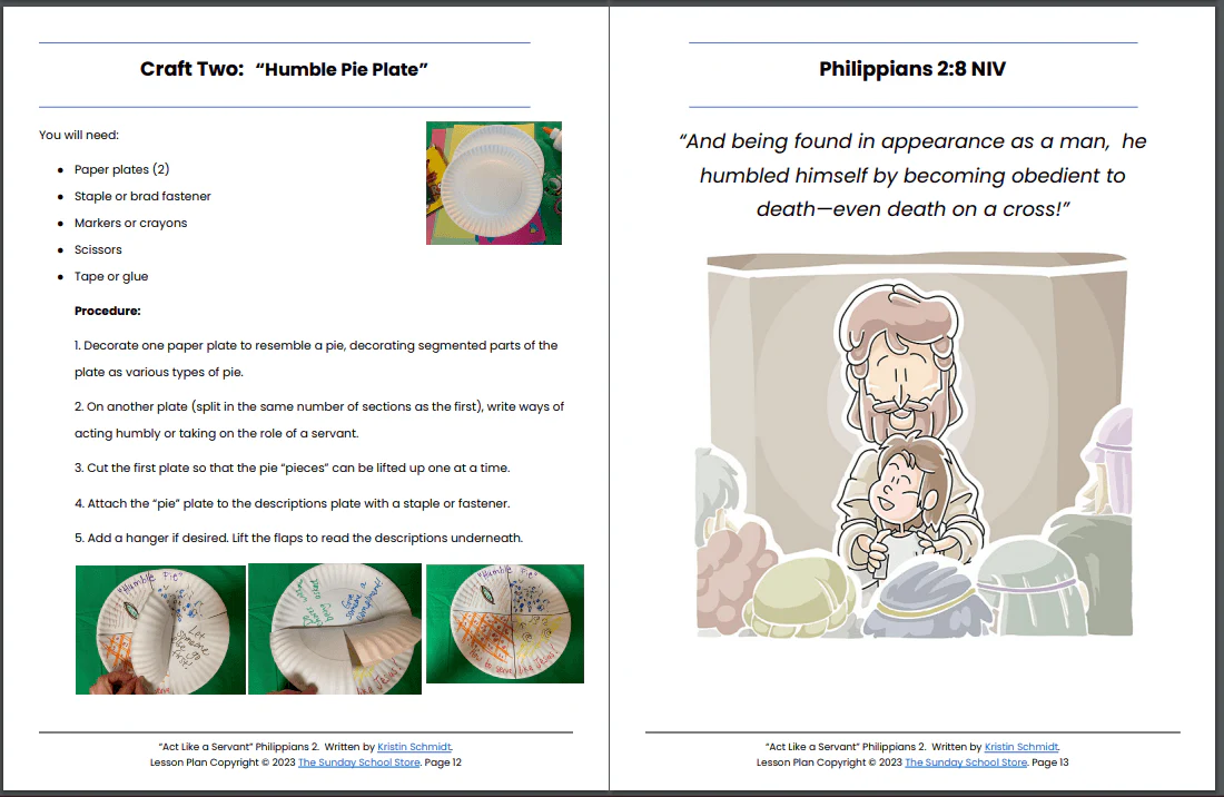 The Humility of Jesus (Philippians 2: 1-11) Printable Bible Lesson & Sunday School Activities - Image 8