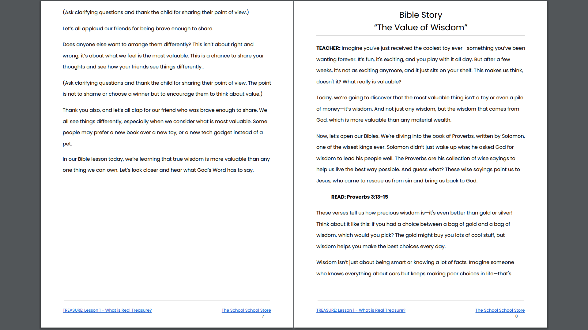 Treasure: 3-Lesson Sunday School Curriculum for Children's Ministry - Image 5